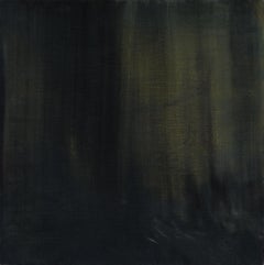 Abstract Wooden Painting in Green Tones, 2022 - 'Small notes'