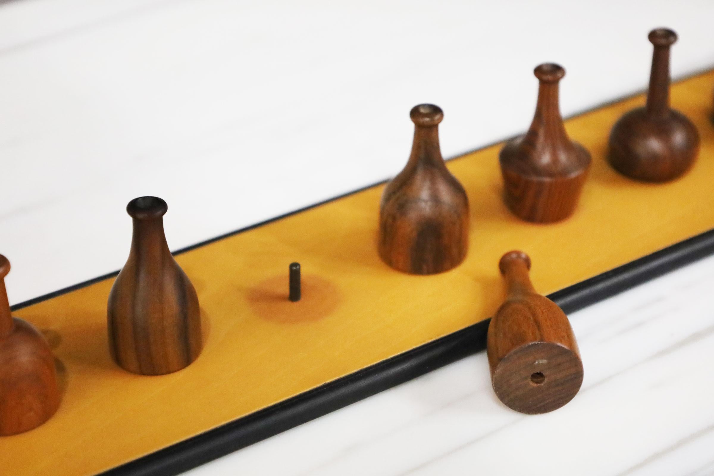 Mid-Century Modern Giorgio Pizzitutti Exotic Wood Miniature Vases Sculpture Italy 1980's For Sale