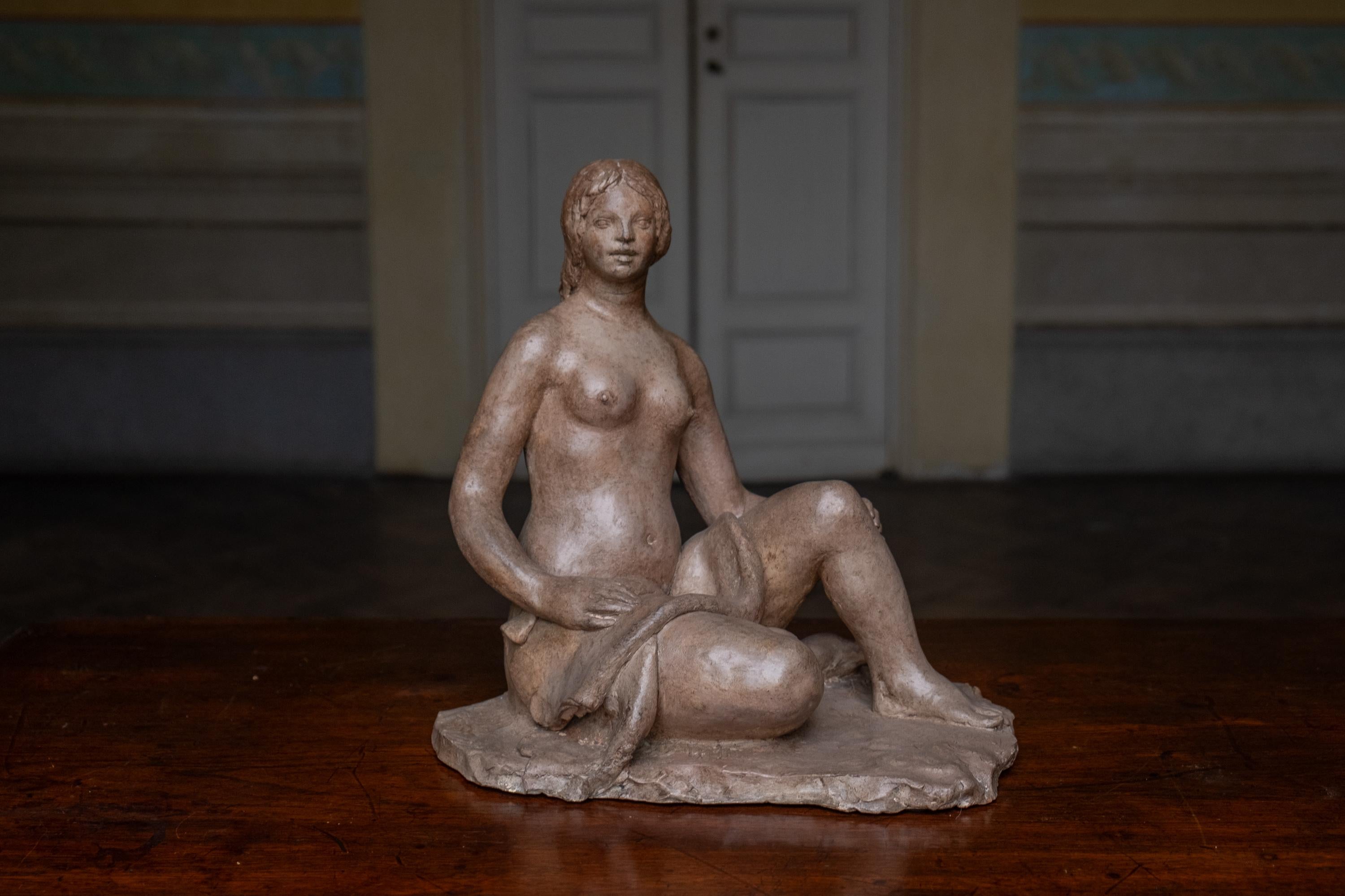 Sitzender weiblicher Akt, ca. 1930-1940, Giorgio Rossi (1894-1981), toskanischer Bildhauer im Angebot 1