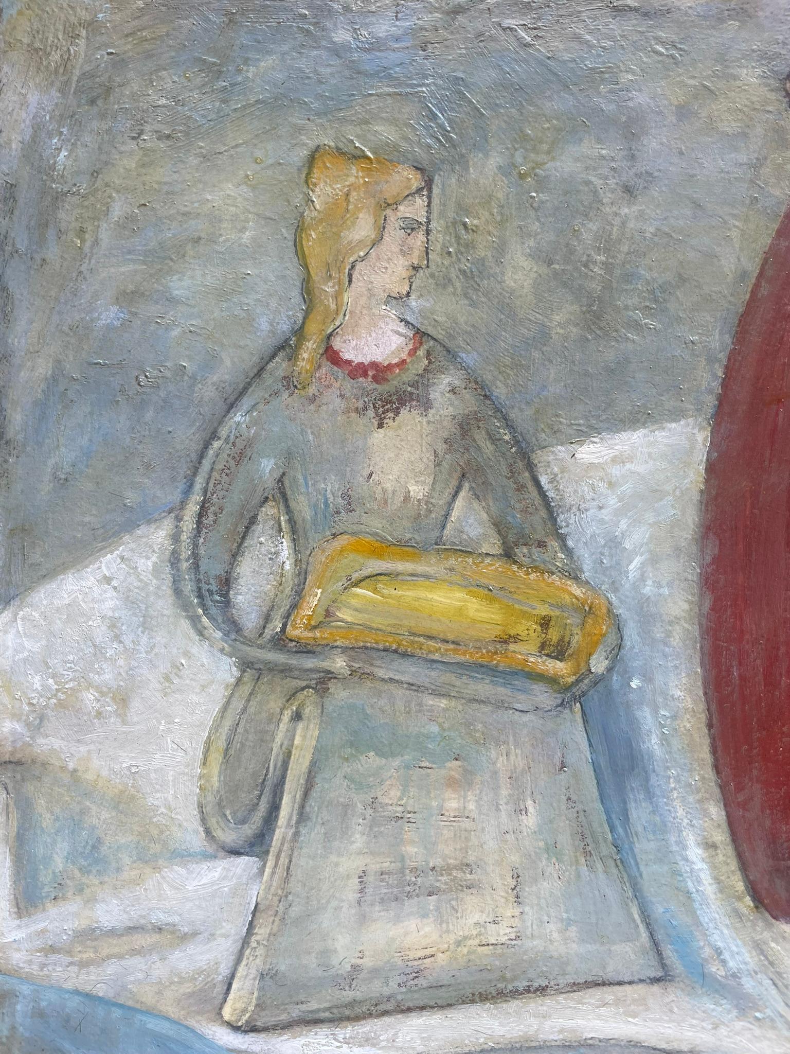 Giorgio Rossi (1892-1963) Statuette and Red Vase, 1957. Signed and dated For Sale 10