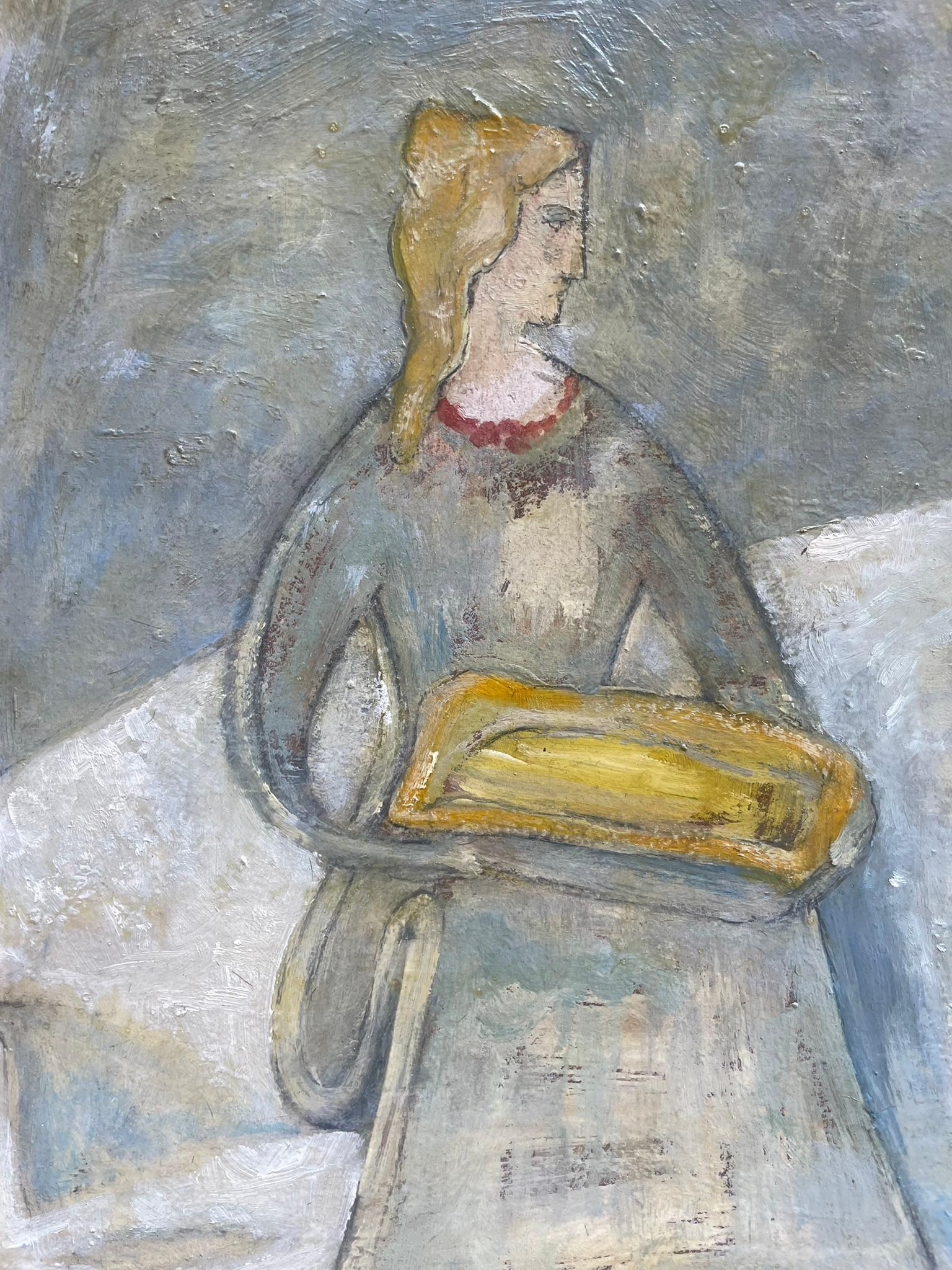 Giorgio Rossi (1892-1963) Statuette and Red Vase, 1957. Signed and dated For Sale 5