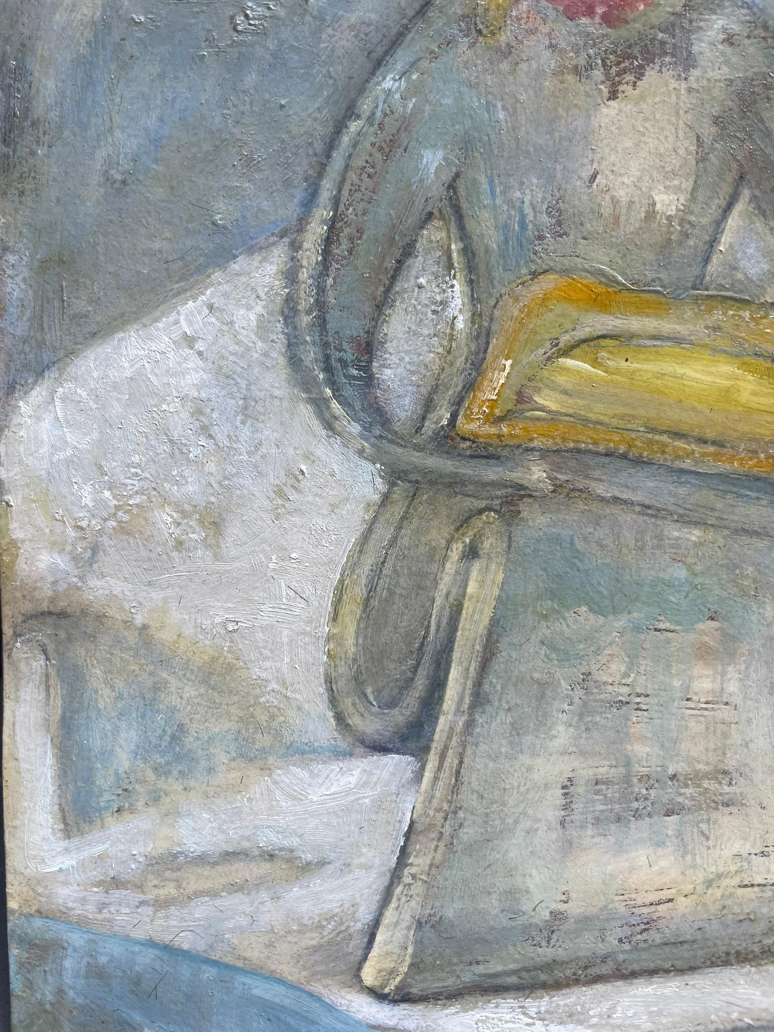 Giorgio Rossi (1892-1963) Statuette and Red Vase, 1957. Signed and dated For Sale 6