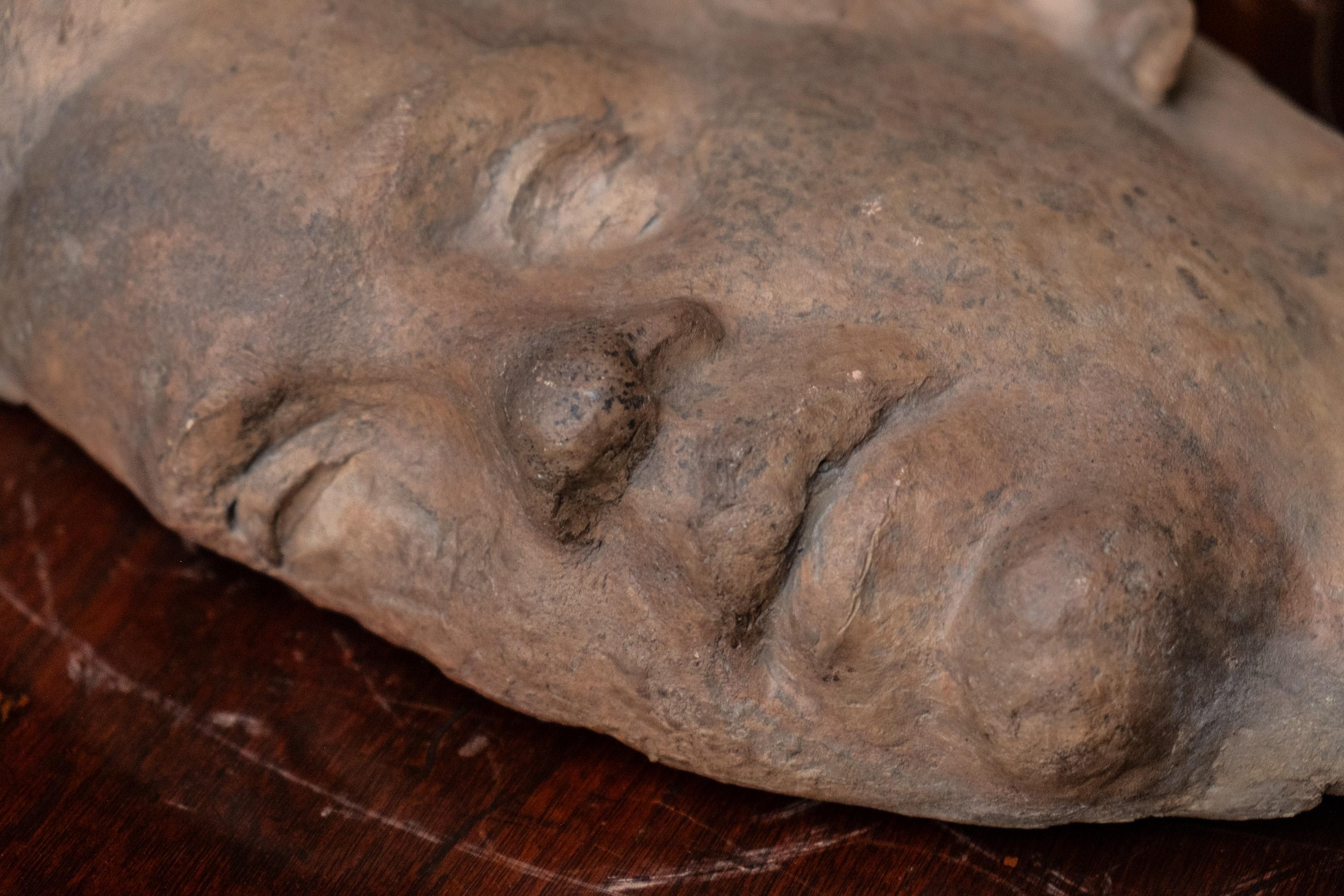 Asymmetrical head of man, terracotta, 1930s-40s, Giorgio Rossi (1894-1981). in vendita 4