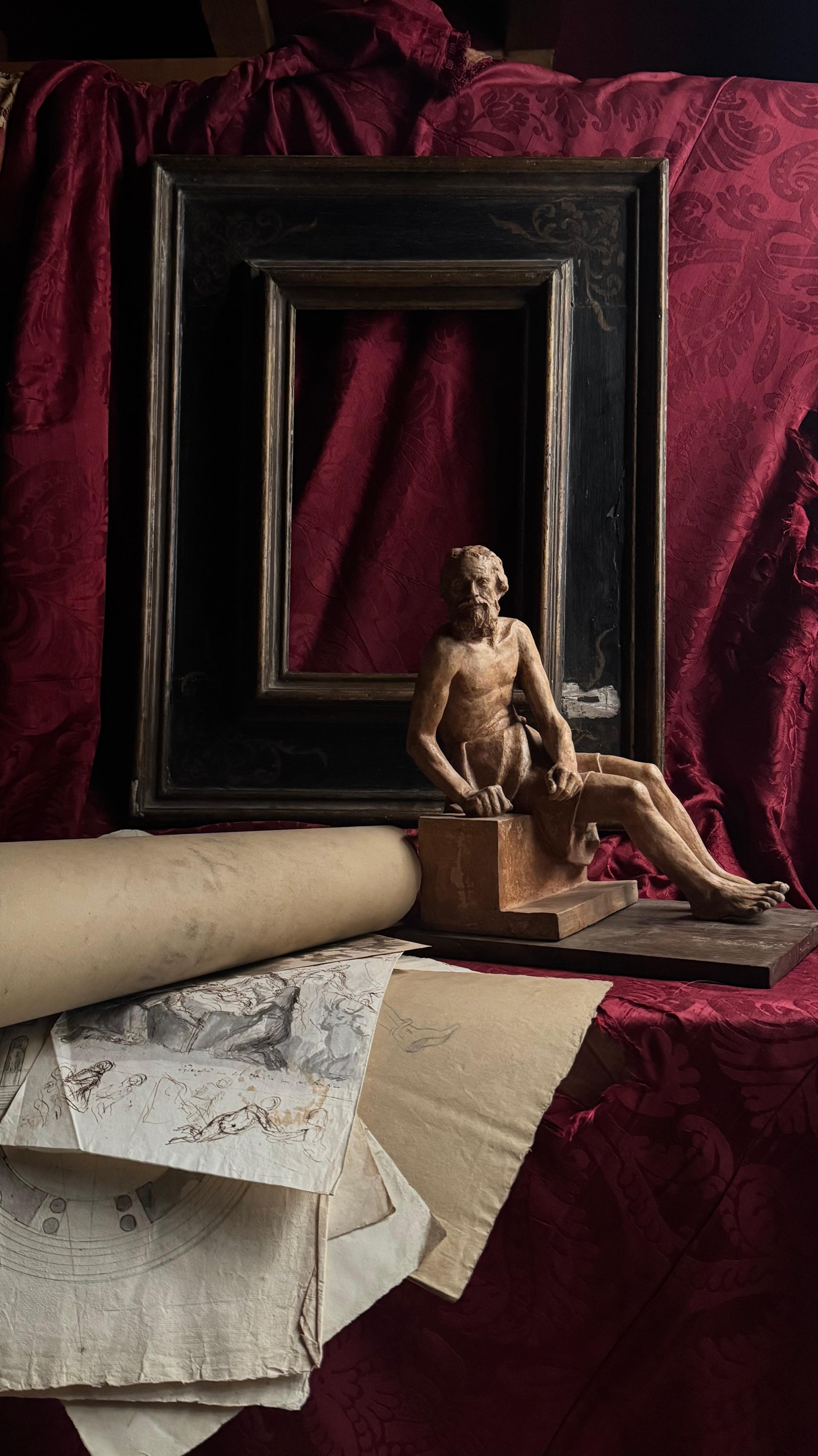 Diogenes, terracotta sculpture, 1939, Giorgio Rossi (1894-1981). in vendita 11