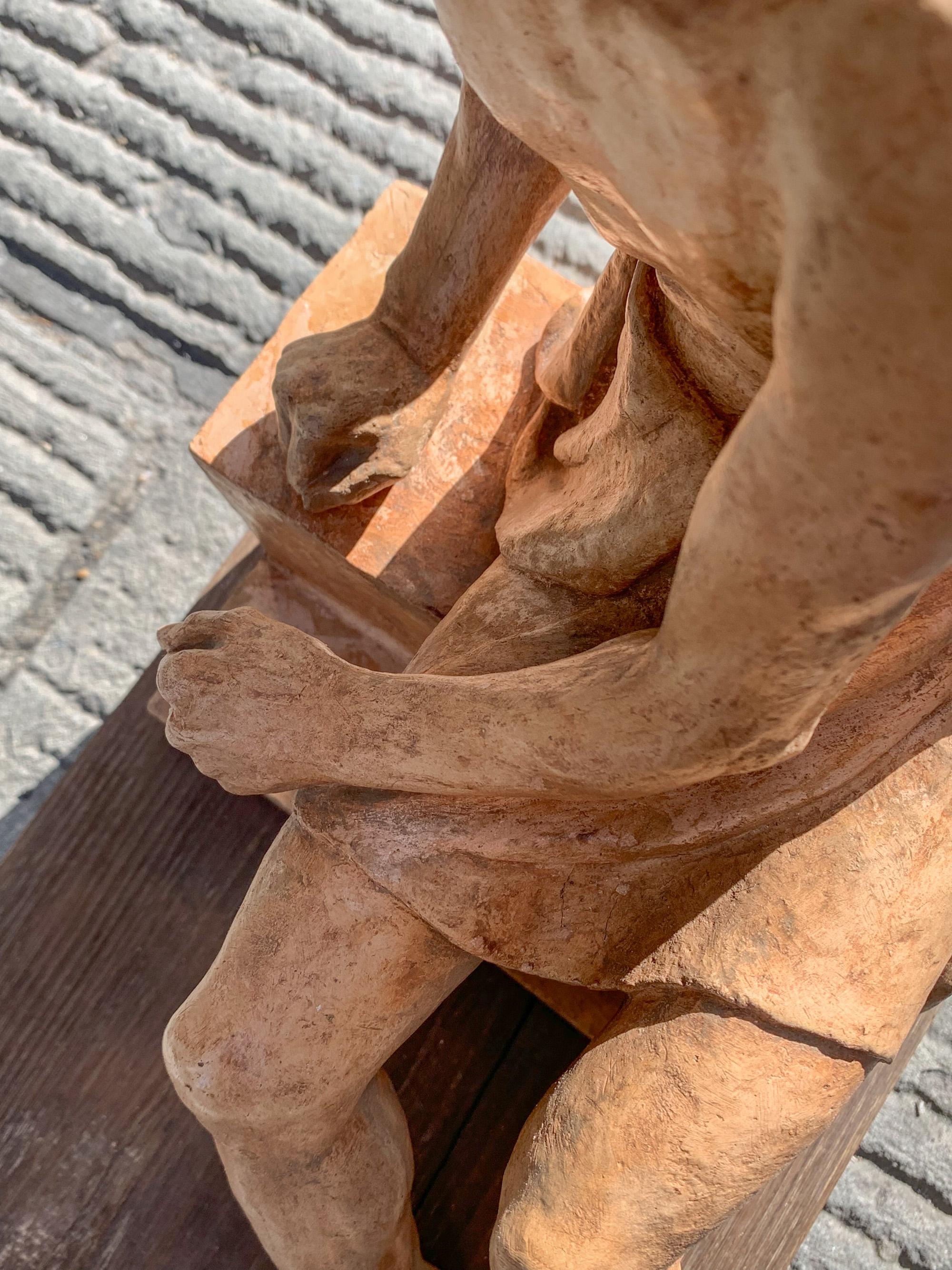 Diógenes, escultura de terracota, 1939, Giorgio Rossi (1894-1981). en venta 5
