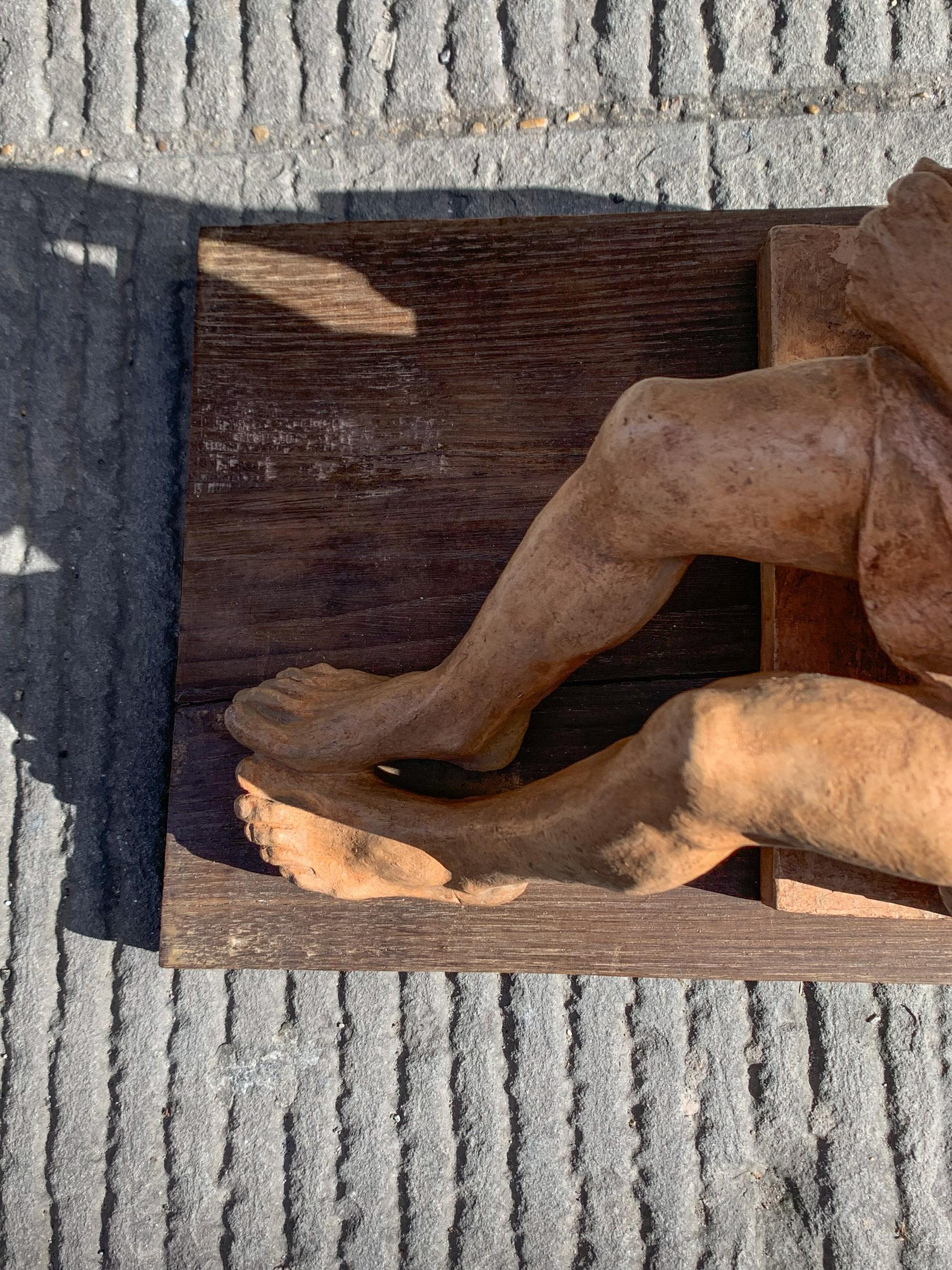 Diógenes, escultura de terracota, 1939, Giorgio Rossi (1894-1981). en venta 8