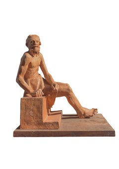 Diogenes, Terrakotta-Skulptur, 1939, Giorgio Rossi (1894-1981).