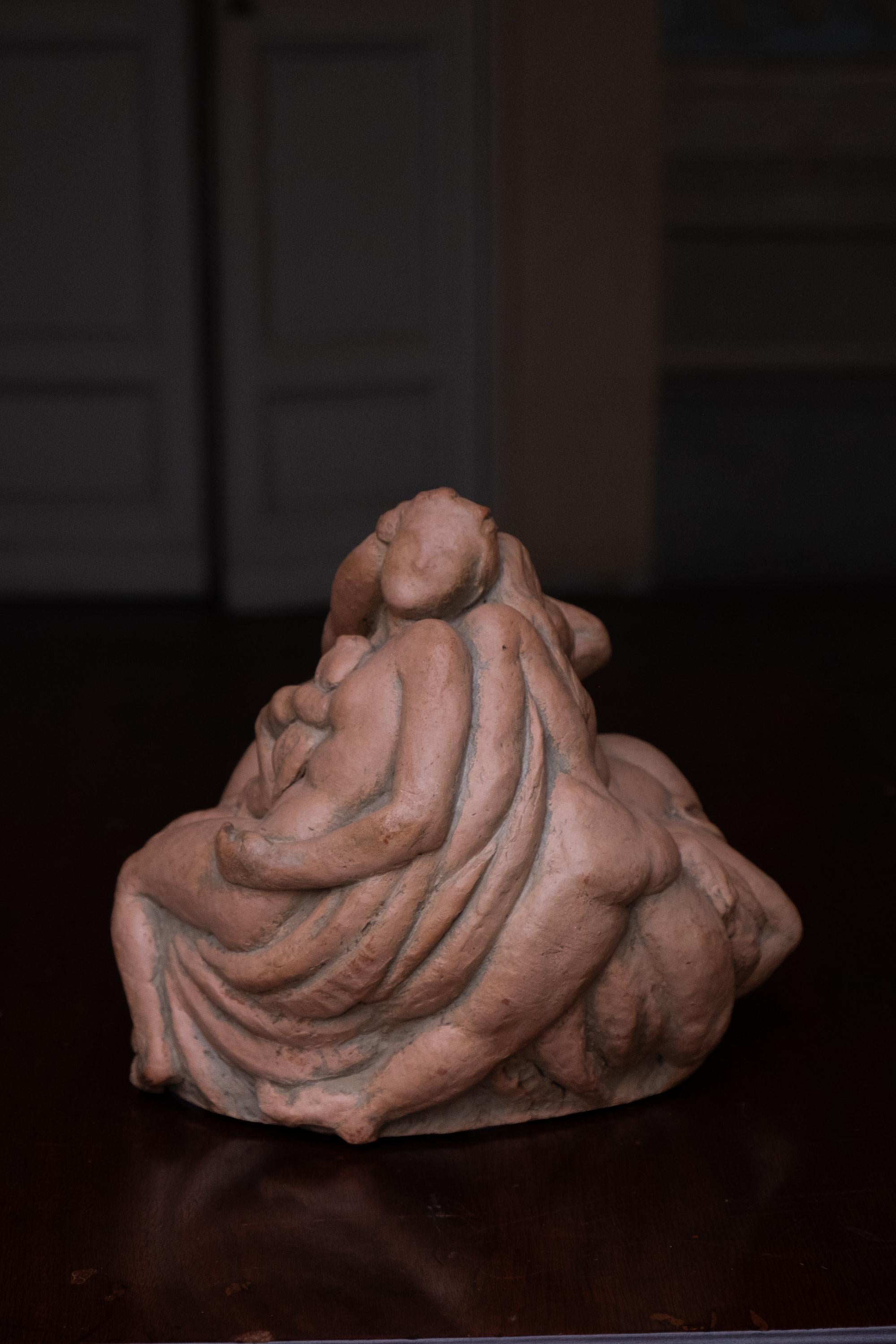 Entangled bodies, terracotta sculpture, 1942, Giorgio Rossi (1894-1981). For Sale 9