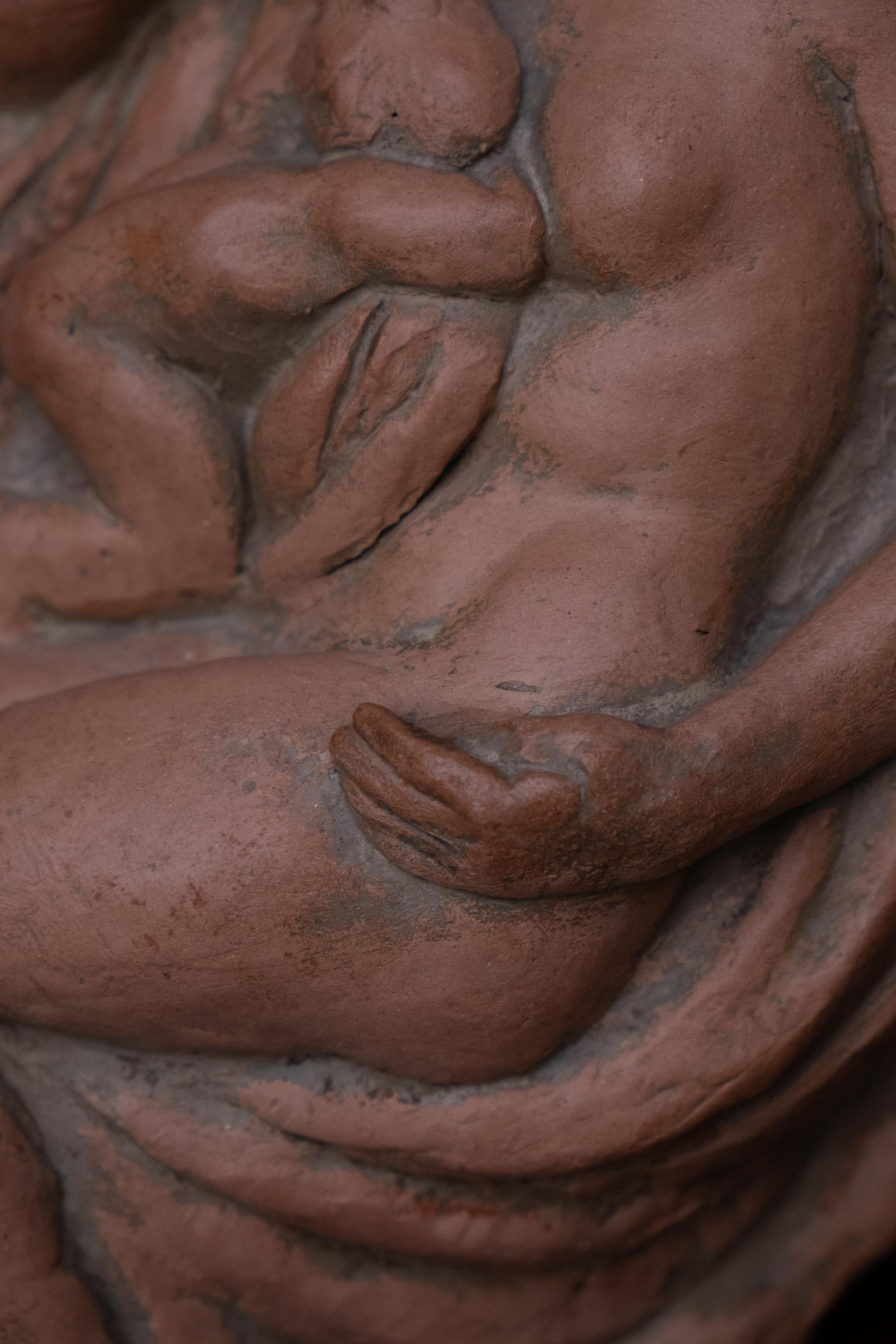 Entangled bodies, terracotta sculpture, 1942, Giorgio Rossi (1894-1981). For Sale 5