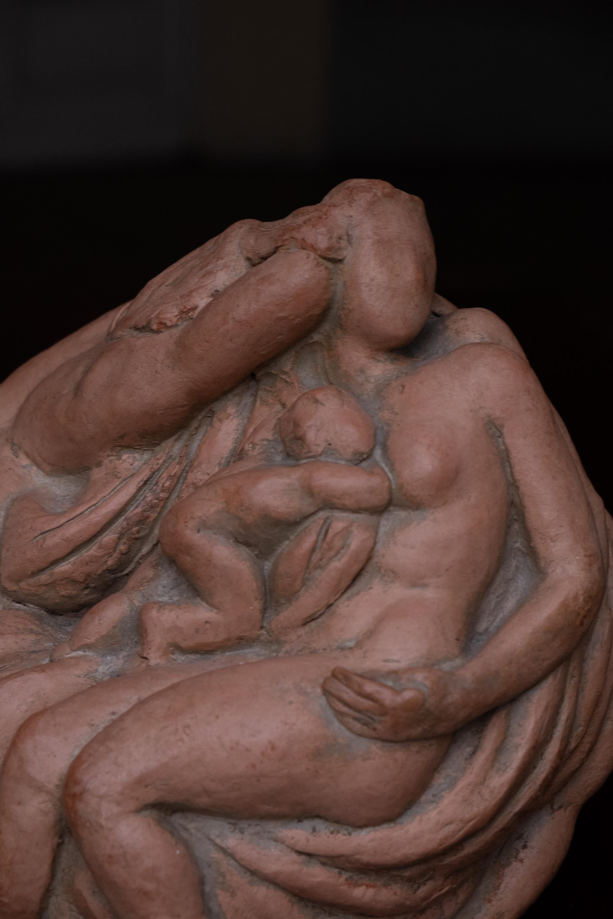 Entangled bodies, terracotta sculpture, 1942, Giorgio Rossi (1894-1981). For Sale 7