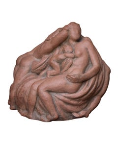 Entangled bodies, terracotta sculpture, 1942, Giorgio Rossi (1894-1981).