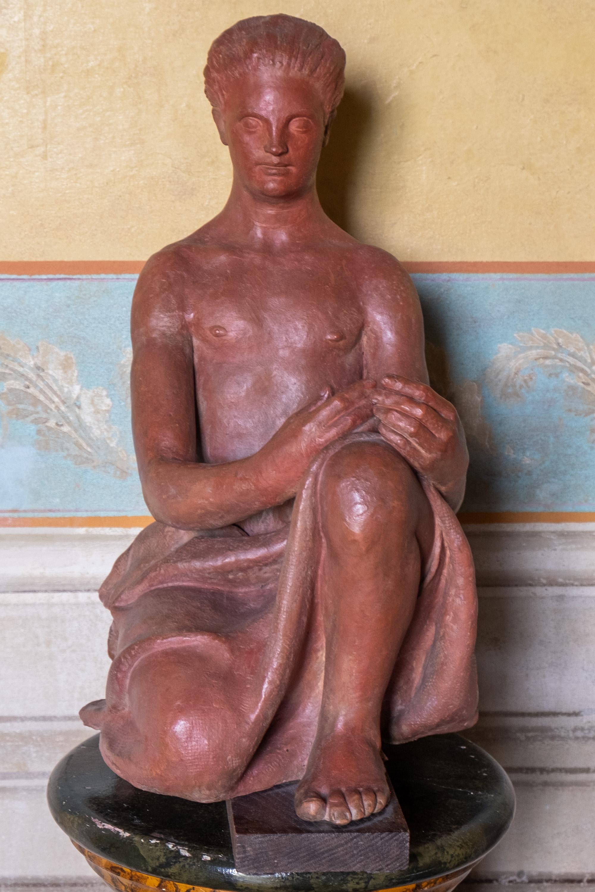 Terracotta Etruscan. Signed by Giorgio Rossi (1894-1981) 1