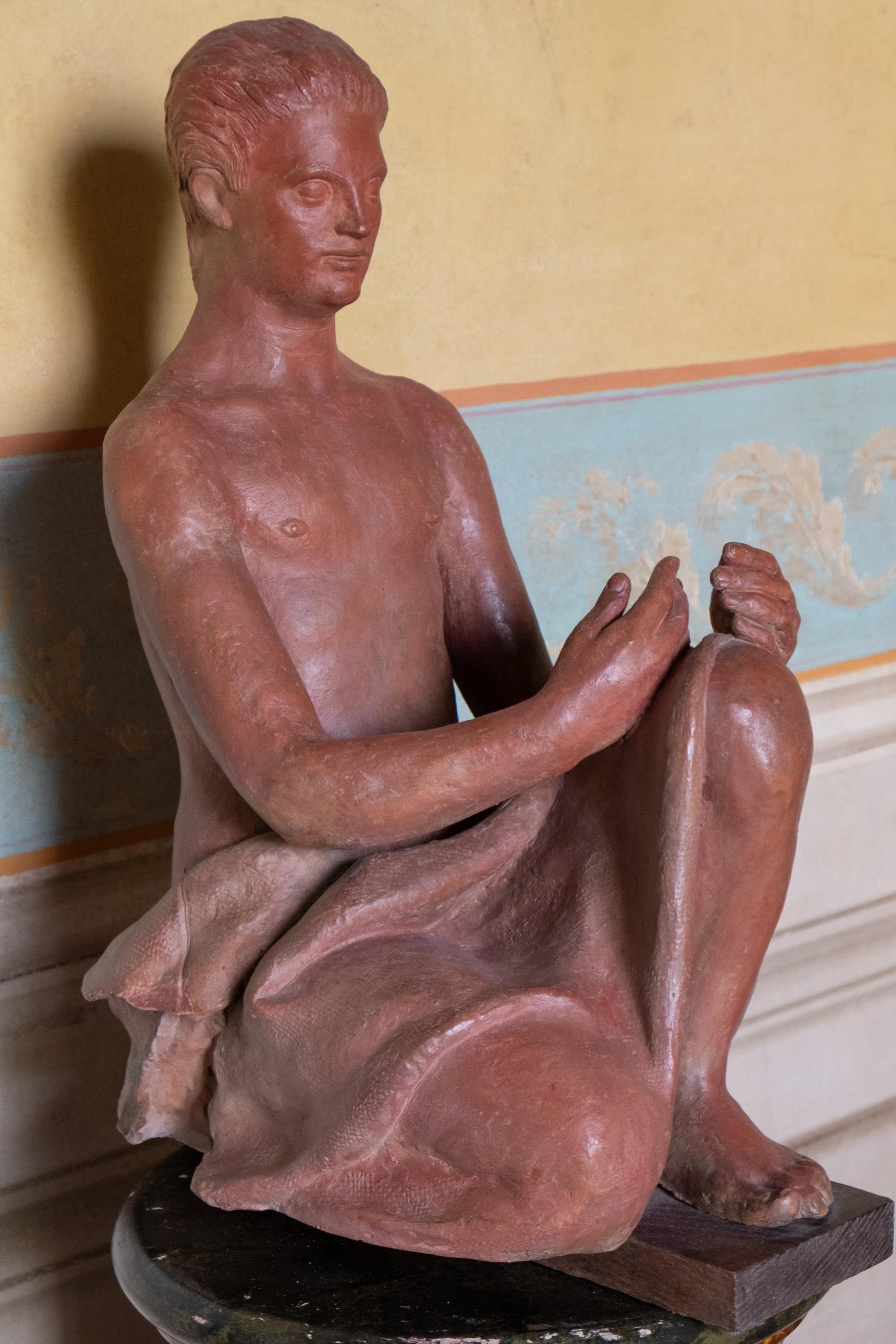 Terracotta Etruscan. Signed by Giorgio Rossi (1894-1981) 5