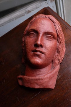 Woman's face, terracotta, 1930s-40s, Giorgio Rossi (1894-1981).