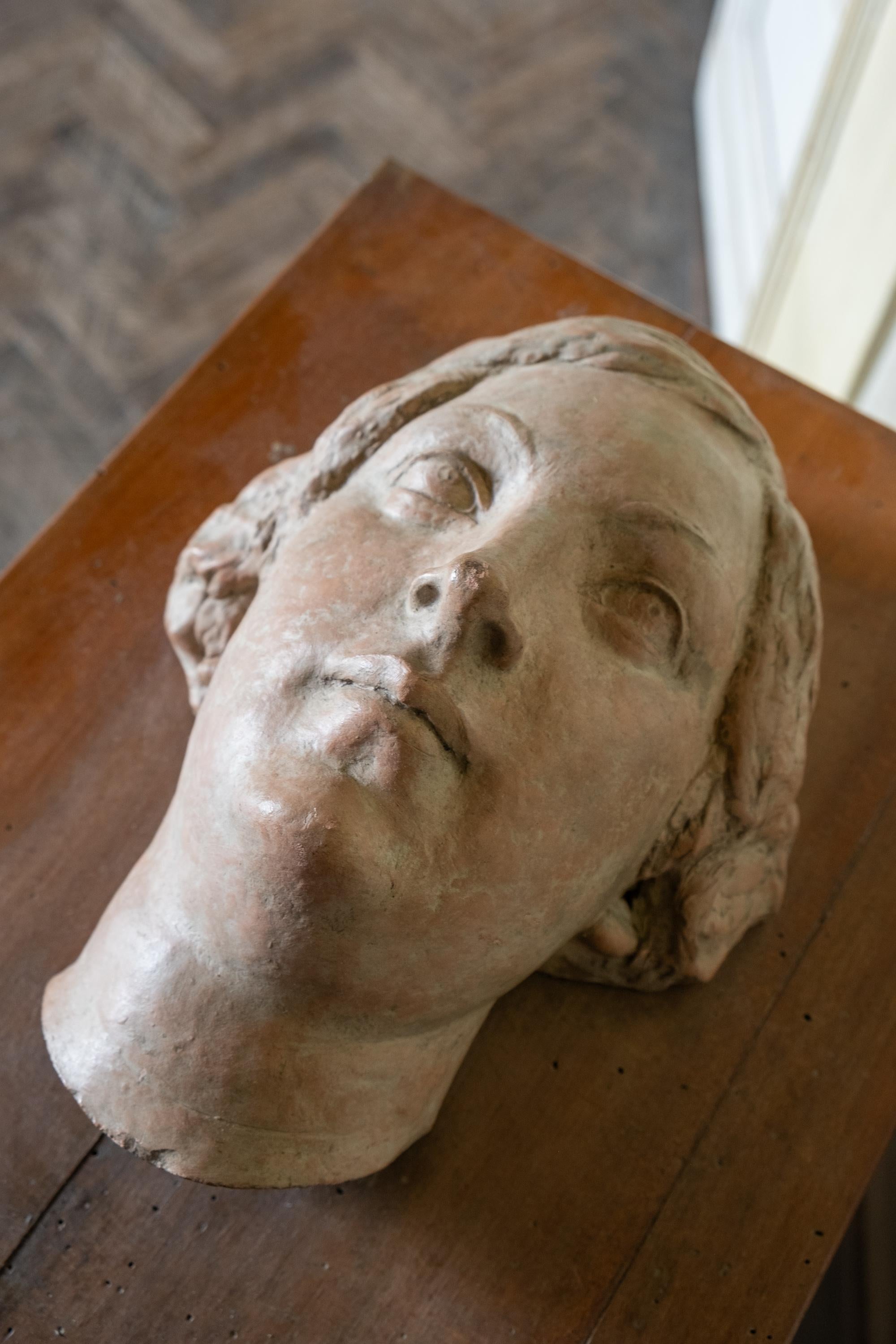Rostro de mujer, escultura de terracota, años 30-40, Giorgio Rossi (1894-1981). en venta 10
