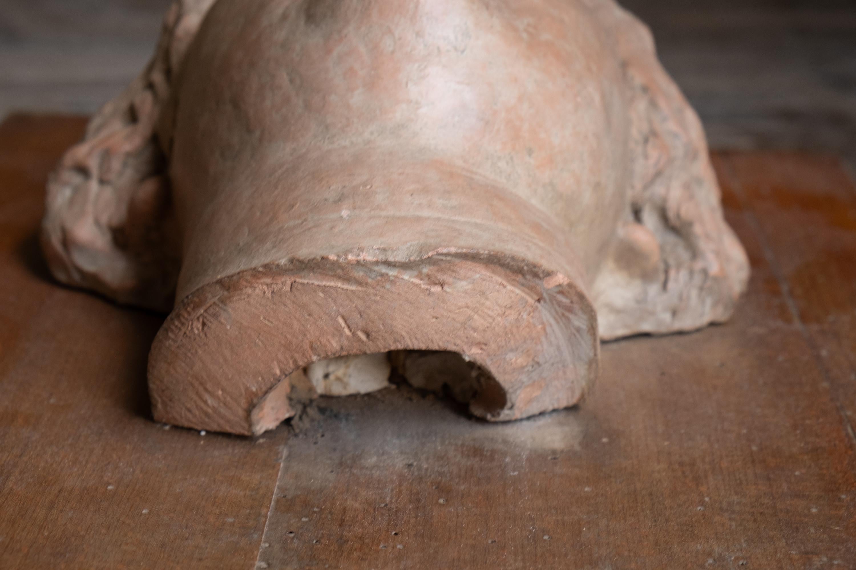 Rostro de mujer, escultura de terracota, años 30-40, Giorgio Rossi (1894-1981). en venta 11