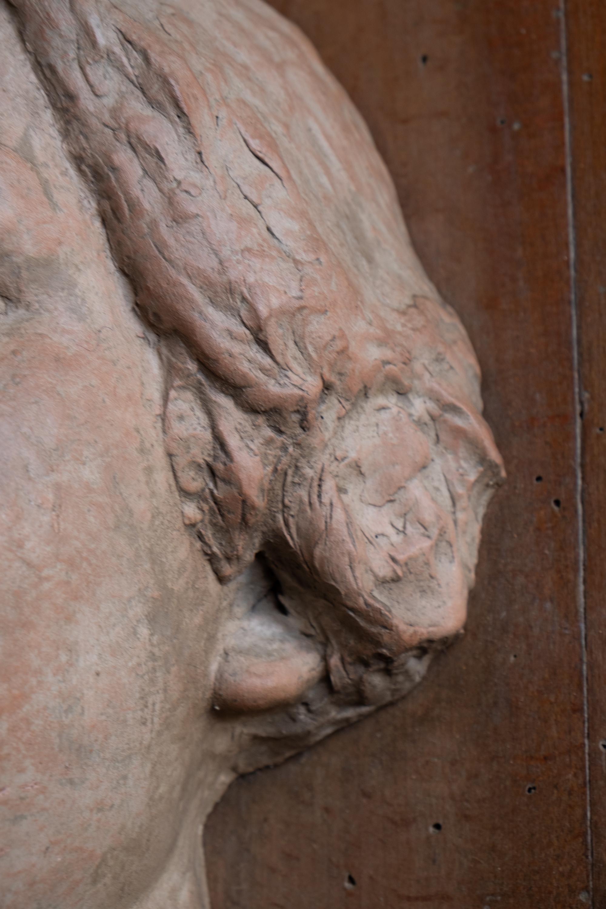 Rostro de mujer, escultura de terracota, años 30-40, Giorgio Rossi (1894-1981). en venta 5