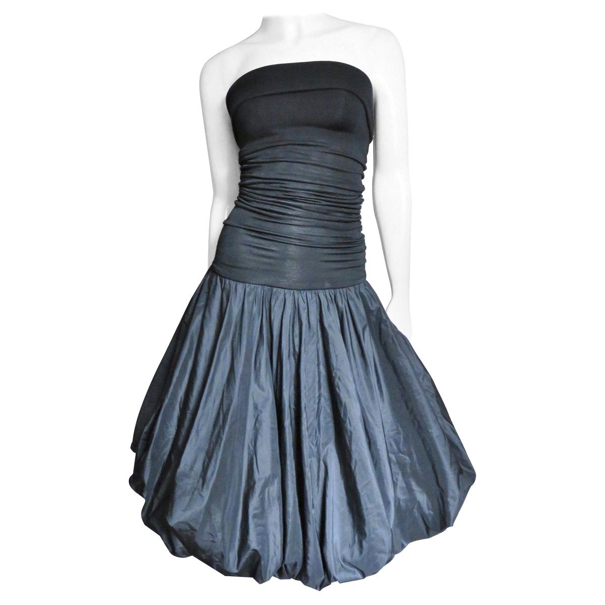 Giorgio Sant 'Angelo Strapless Dress with Bubble Skirt 1980s