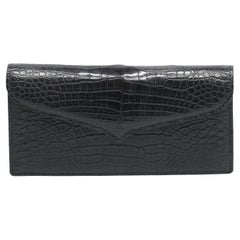 Giorgio Santamaria Dark Blue Alligator Clutch