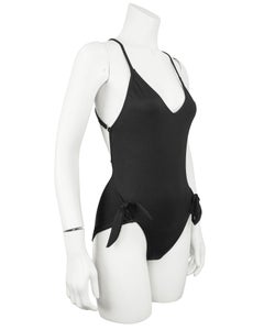 Maillot de bain une pièce noir en poly-lycra Giorgio Sant’Angelo