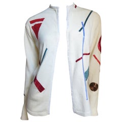 Giorgio Sant'Angelo Strickjacke/Pullover mit Perlenstickerei