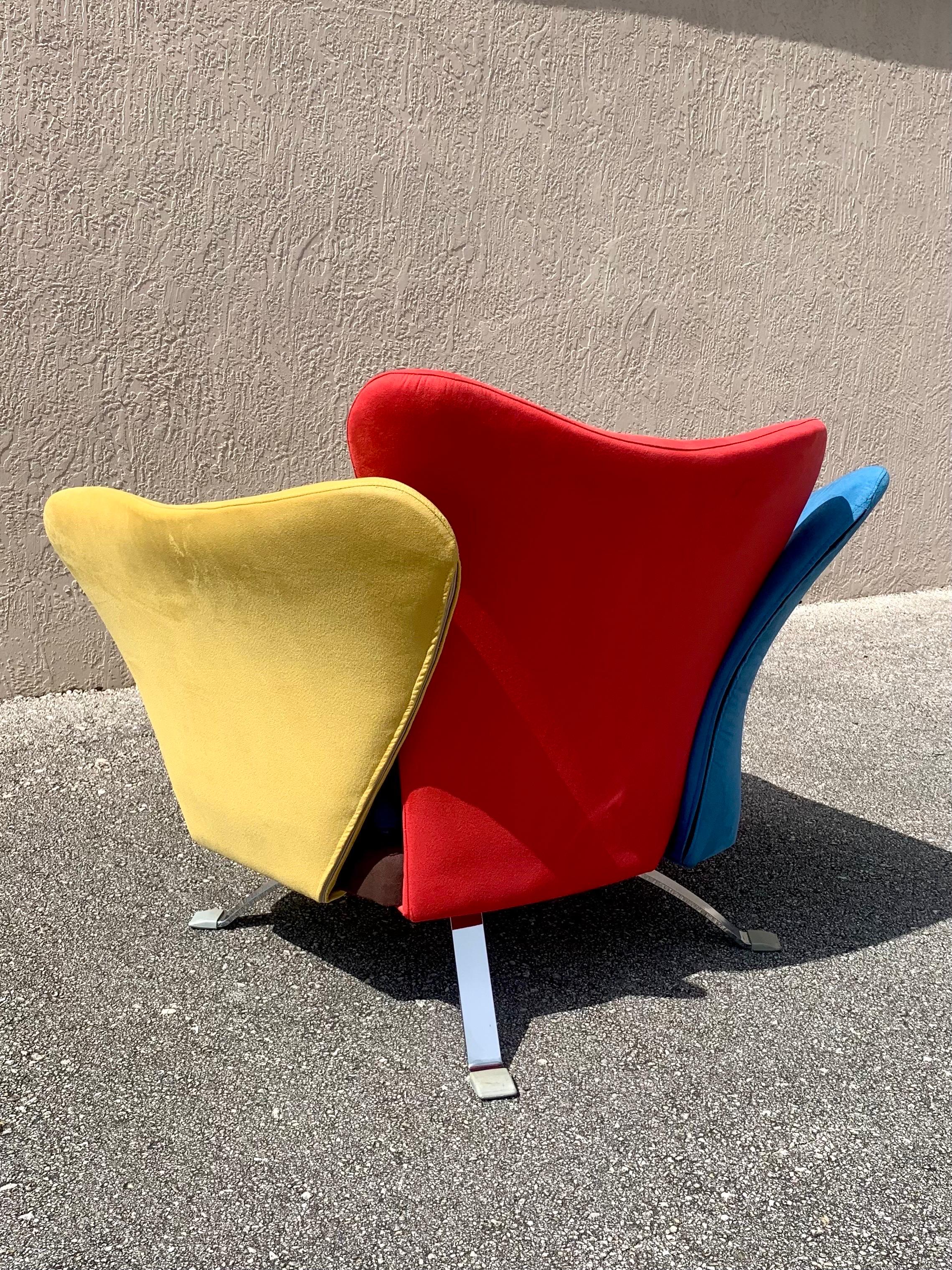 Italian Giorgio Saporiti Flower Lounge Chair for Il Loft, Made in Italy For Sale