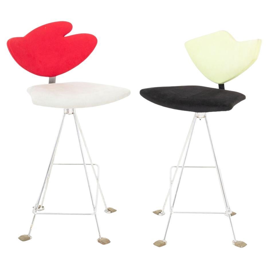 Giorgio Saporiti for Il Loft "Eva" Bar Stools, 2 For Sale