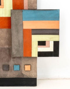 Giorgio Saporiti Geometric Suede Tapestry, 1997