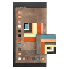 Giorgio Saporiti Geometric Suede Tapestry, 1997