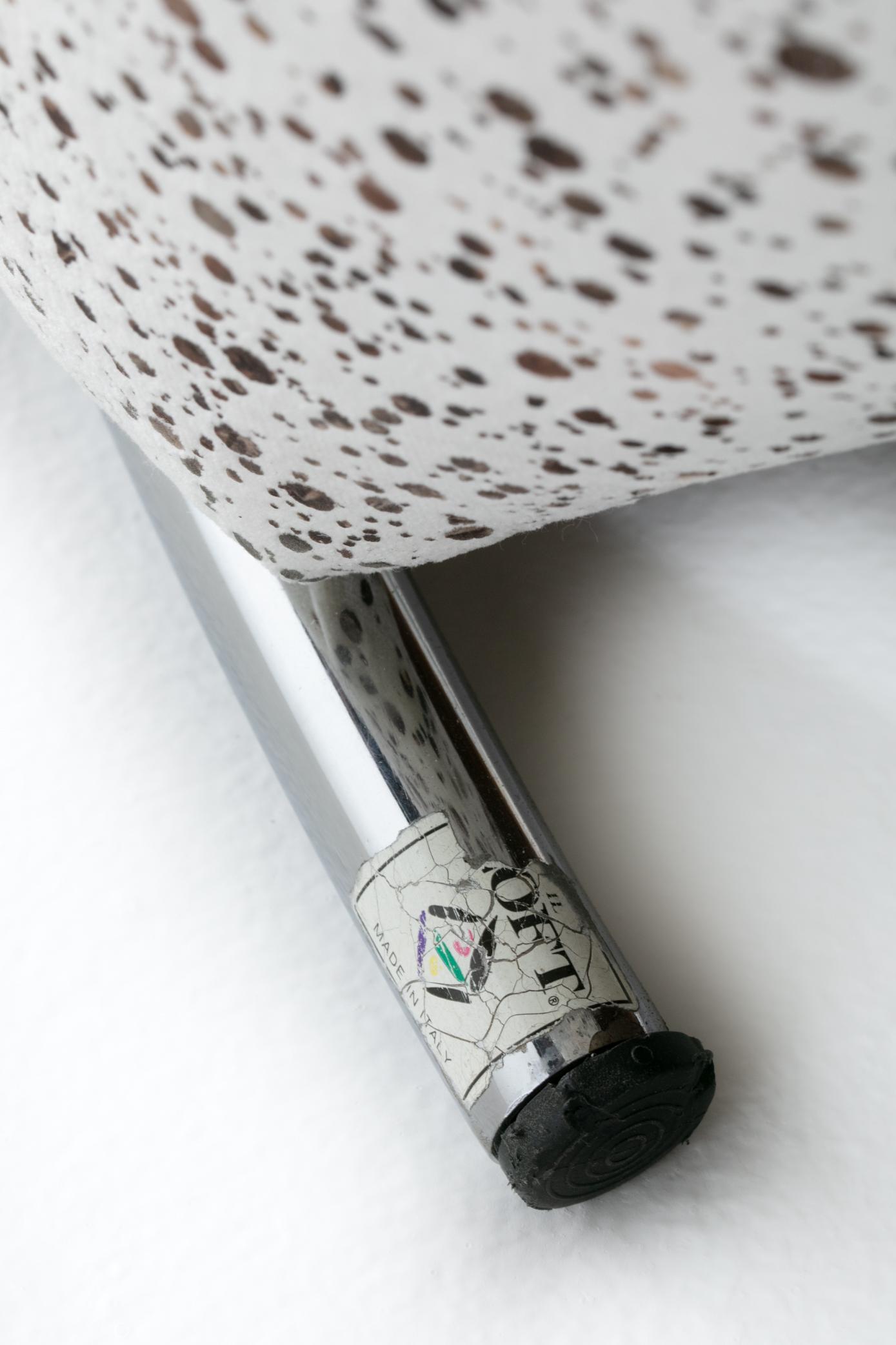 Giorgio Saporiti Post Modern Jada Slipper Chairs in Espresso Bouclé & Velvet For Sale 10