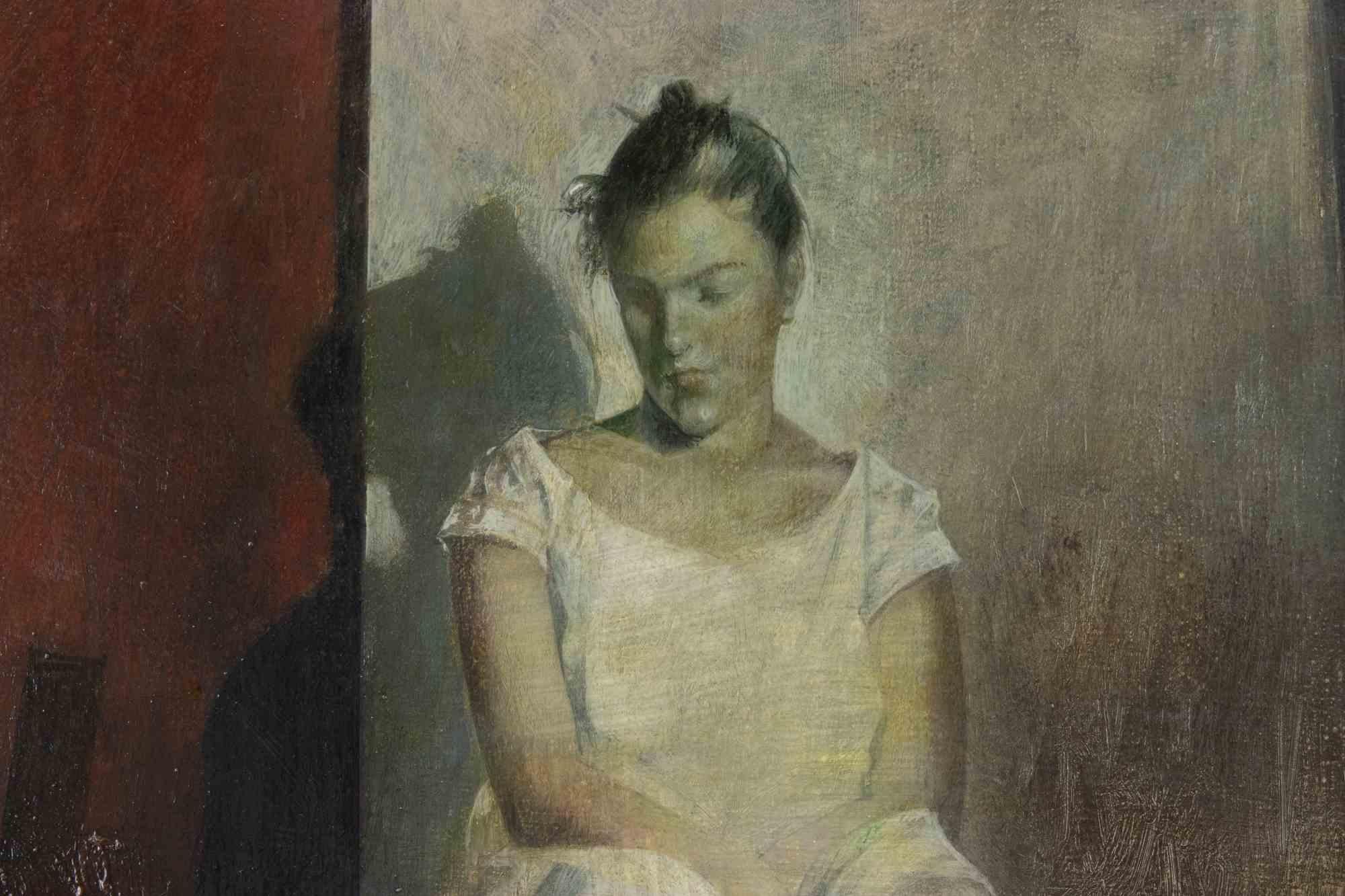 Ritrattino di Ginny - Dipinto a olio di Giorgio Scalco - 1983