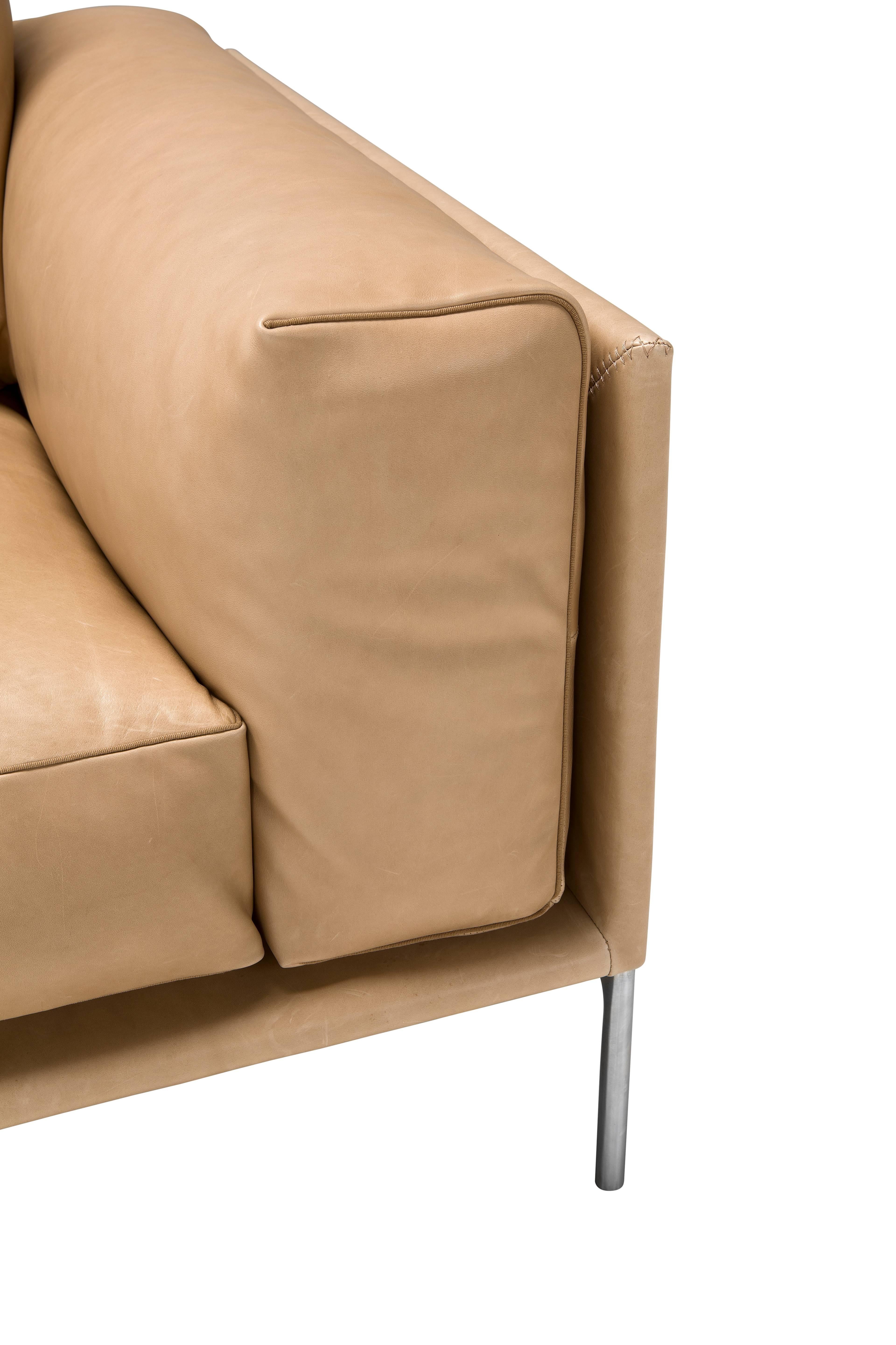 Modern Giorgio Sofa in Tan by Amura Lab For Sale