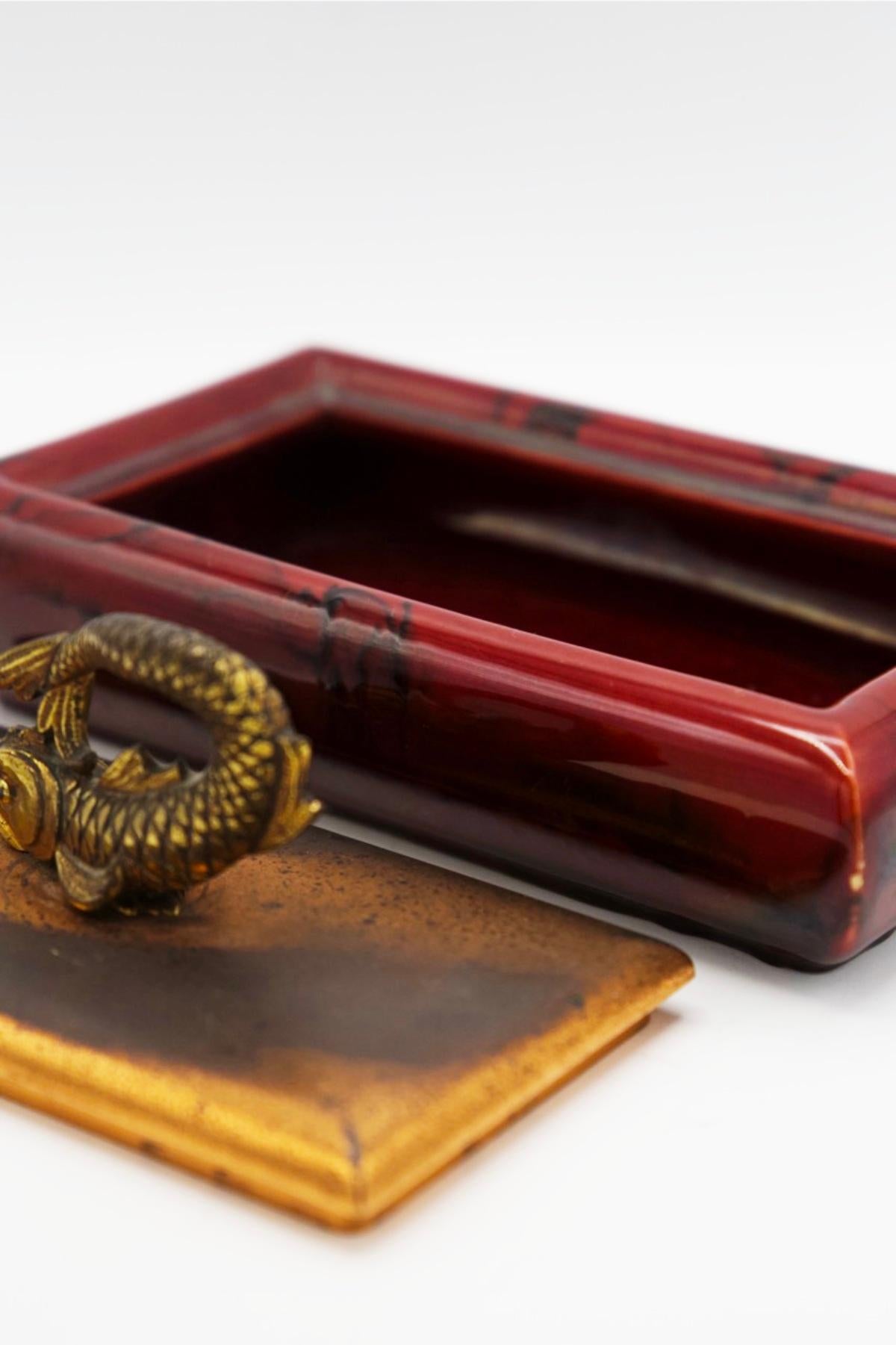 Cigarrera Vintage Giorgio Tura con Tapa mediados del siglo XX en venta