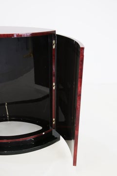 Giorgio Tura Vintage Illuminated Bar Cabinet in Parchment