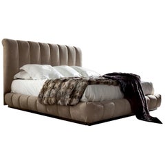 Giorgio USA Collection Letto matrimoniale imbottito con base in ottone bronzato