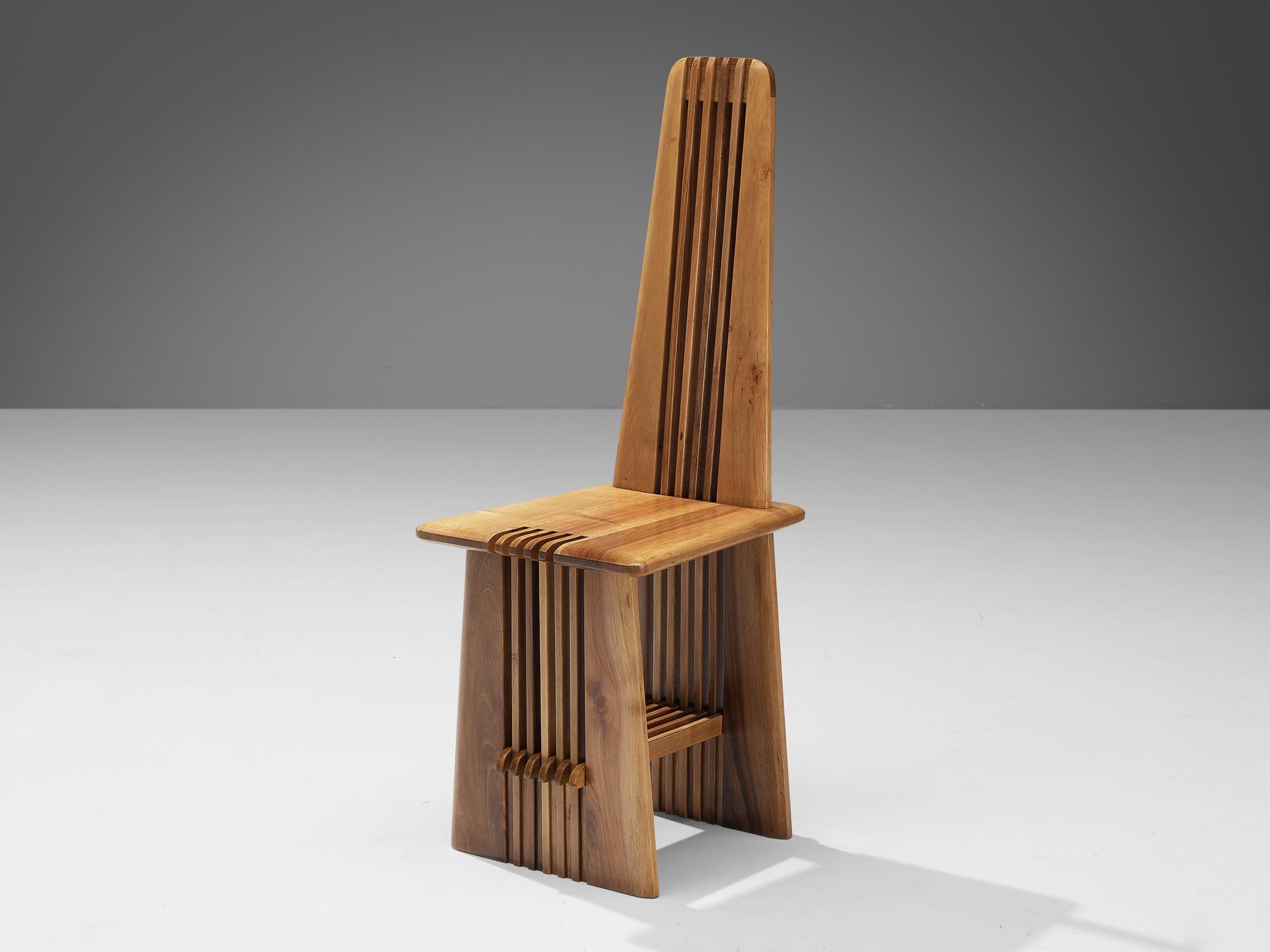Giorgio Vignali and Renato Pederiva Set of Four 'Pentagramma' Dining Chairs 3