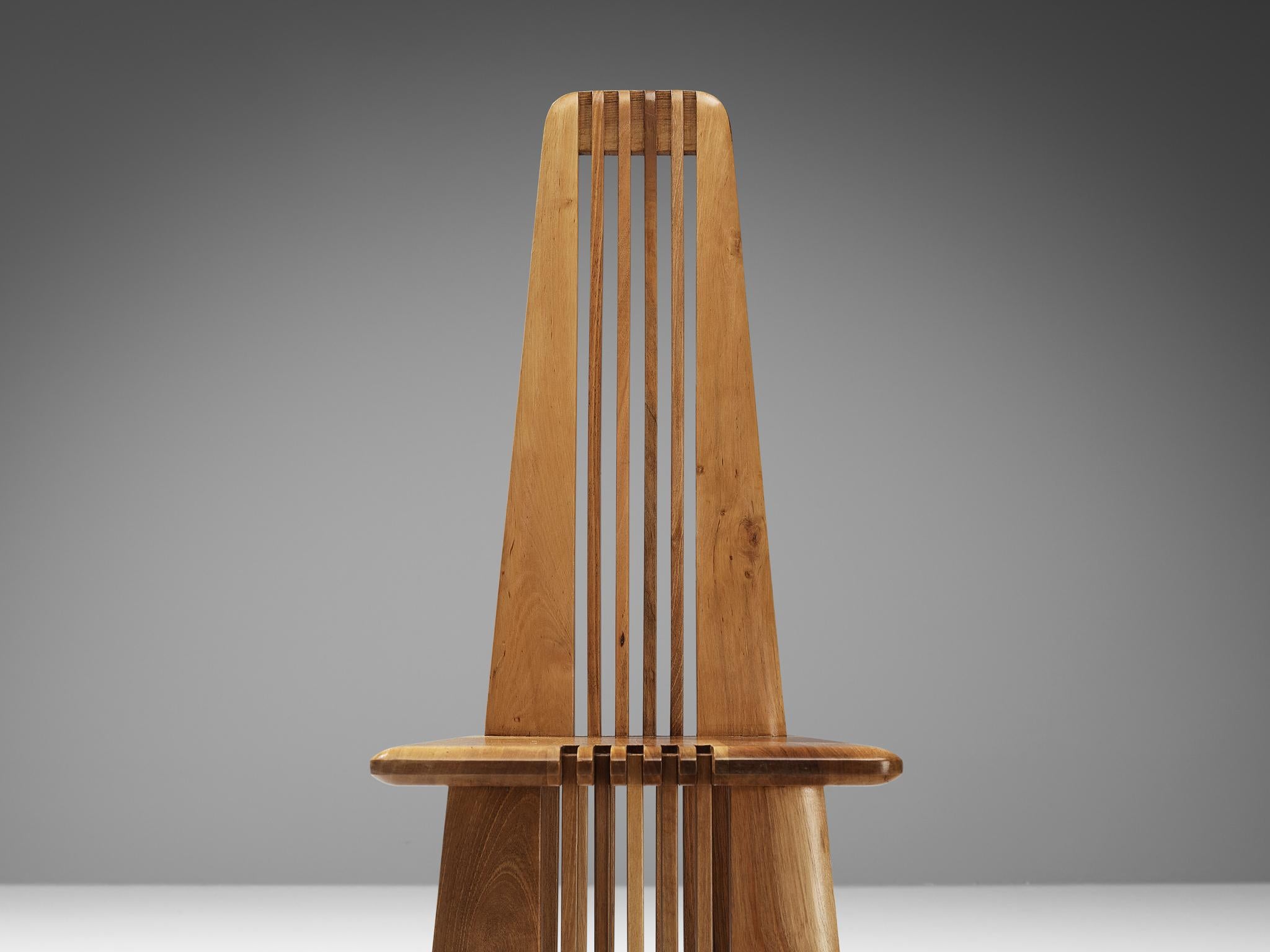 Giorgio Vignali and Renato Pederiva Set of Four 'Pentagramma' Dining Chairs 8
