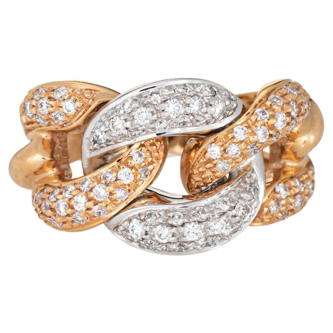Giorgio Visconti Anello di diamanti Estate in oro giallo 18k Sz 5.5 A Link