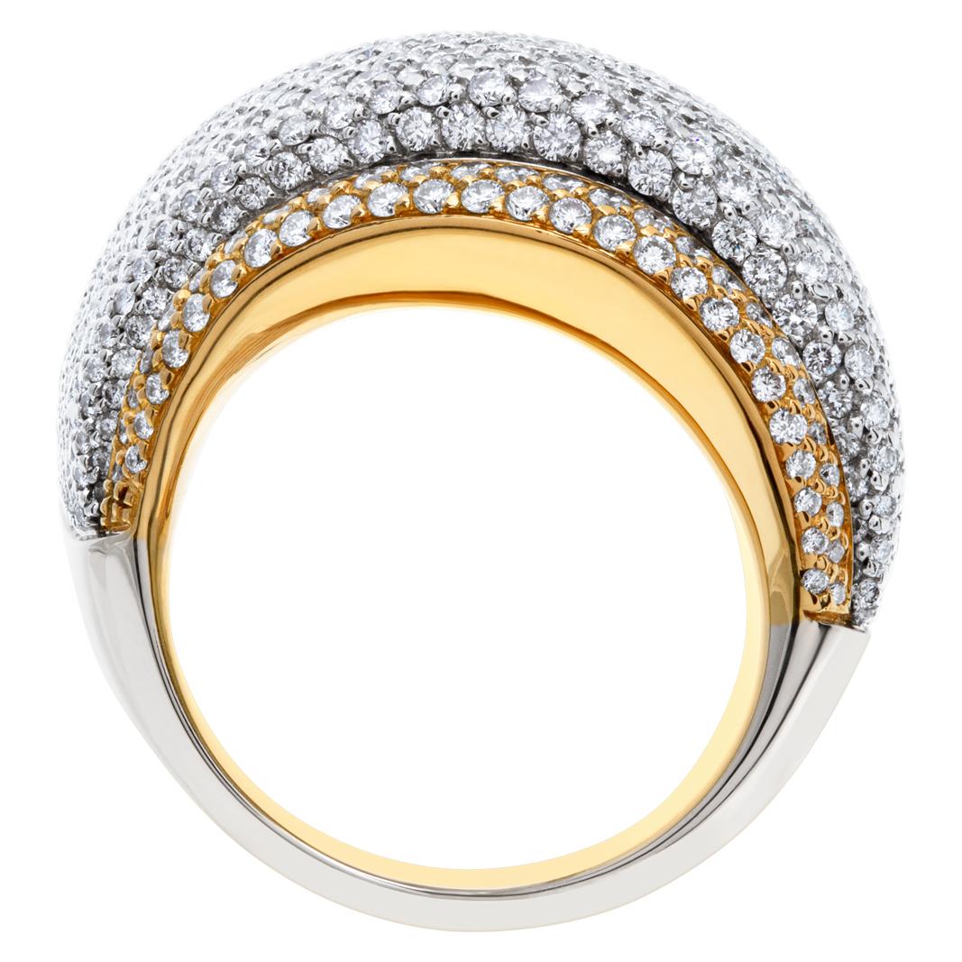Women's Giorgio Viscoti Diamonds 18k White & Yellow Gold Earrings & Ring For Sale