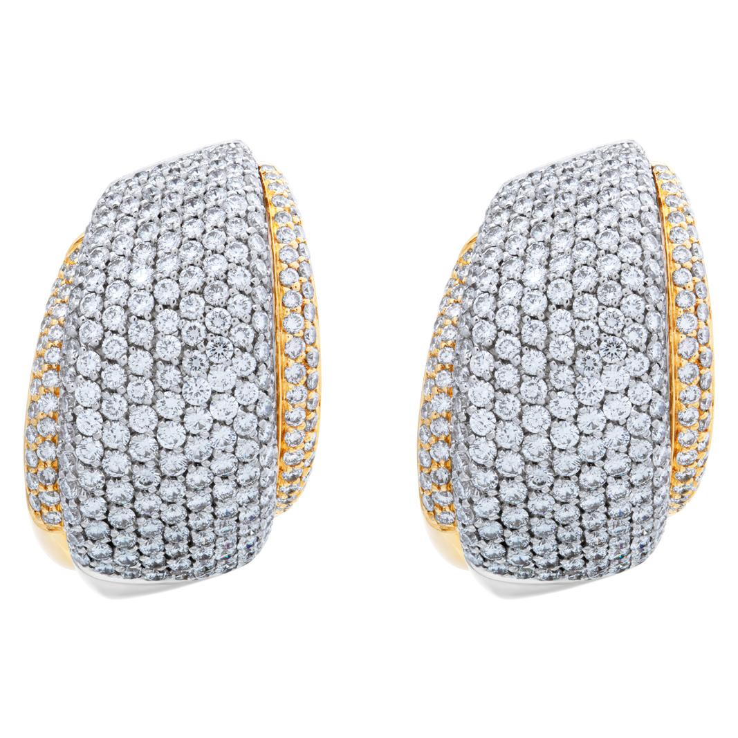 Giorgio Viscoti Diamonds 18k White & Yellow Gold Earrings & Ring For Sale 1
