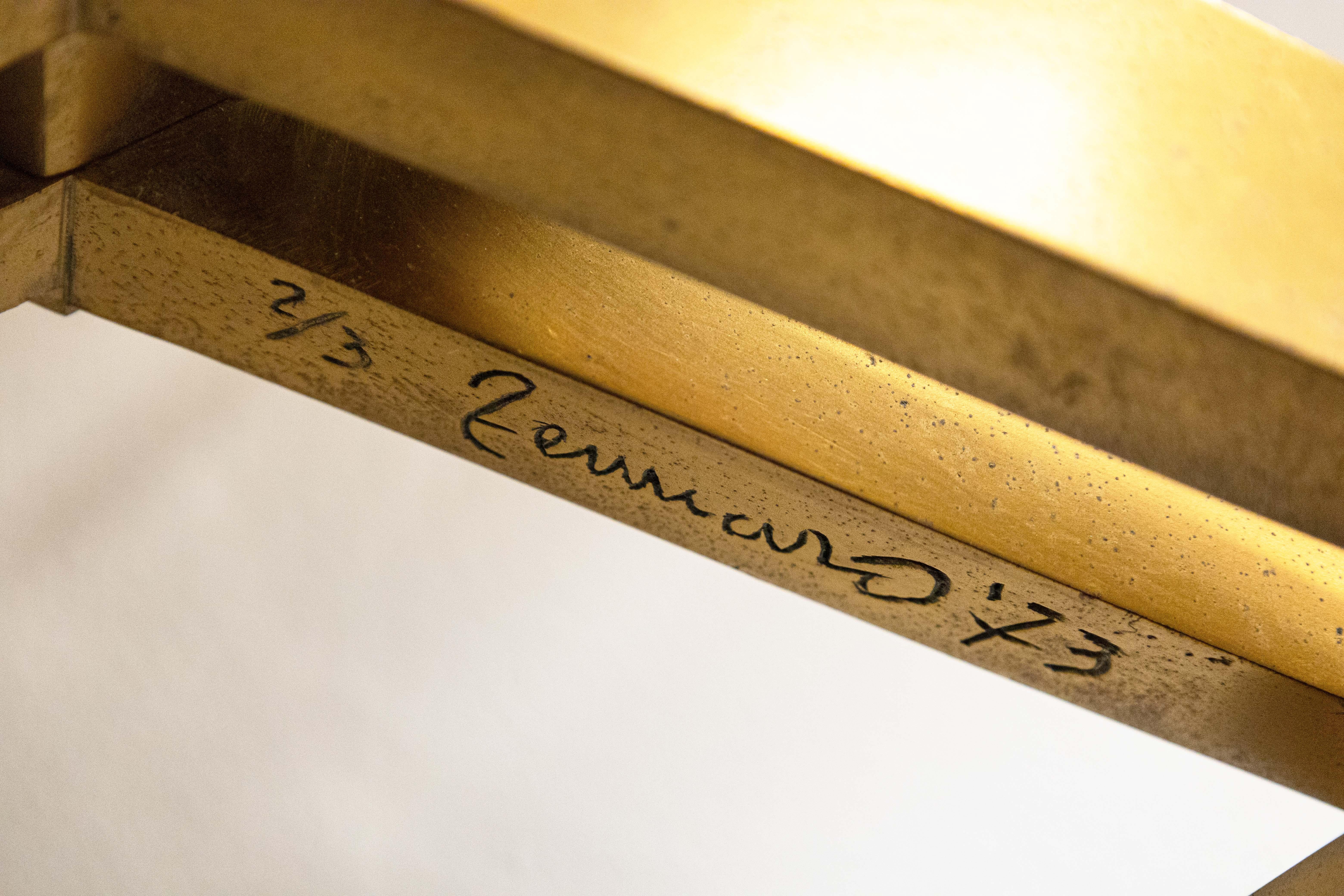 Giorgio Zennaro Involute Concrescence Signed Modern Bronze Lucite Sculpture 1973 For Sale 4