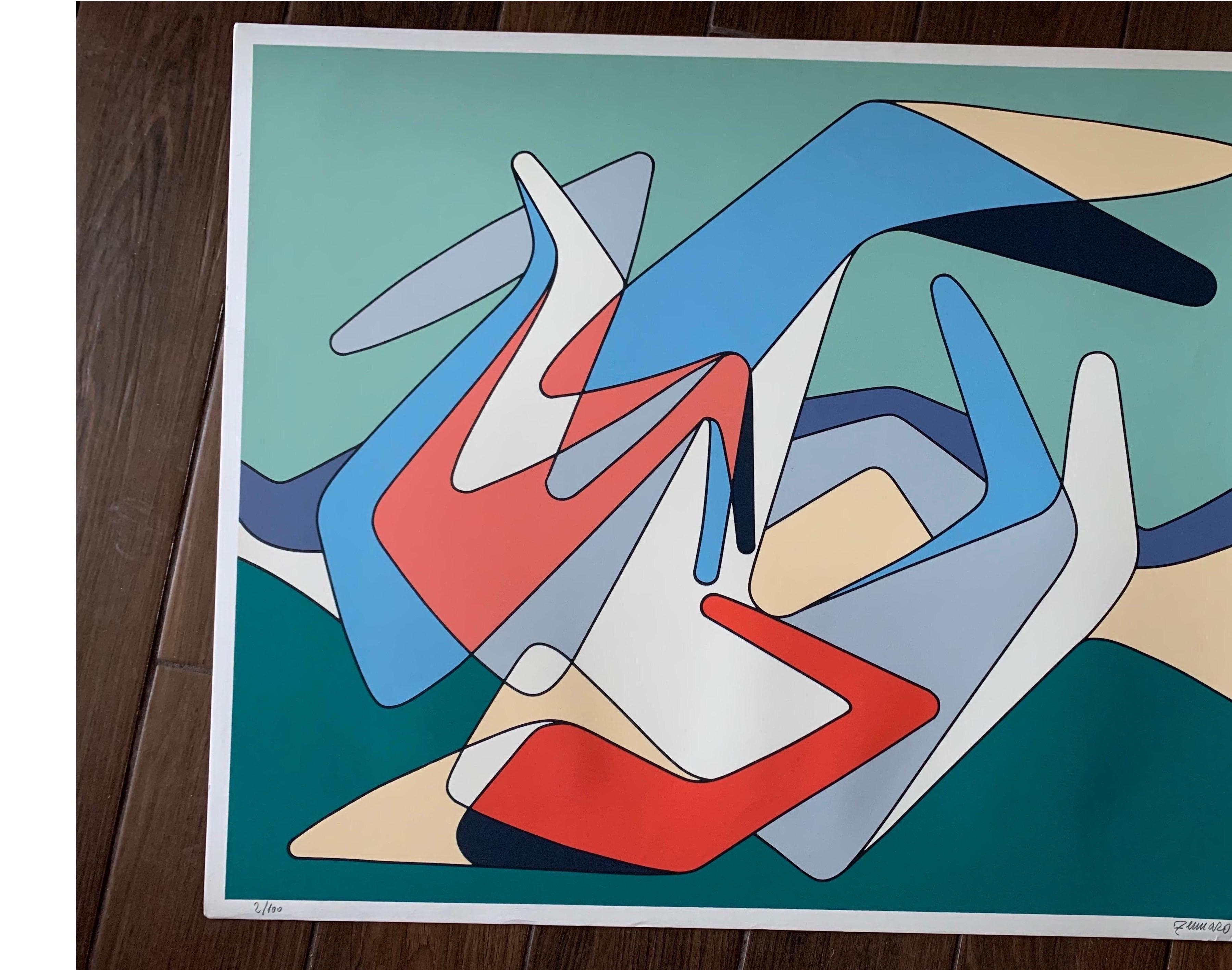 If you like Pucci and the amazing geometric modern art from Italy in the 60s and 70s, these RARE and very special artworks are for you. We have been a huge Giorgio Zennaro fan ever since we discovered his work in a fabulous art gallery in Venice,