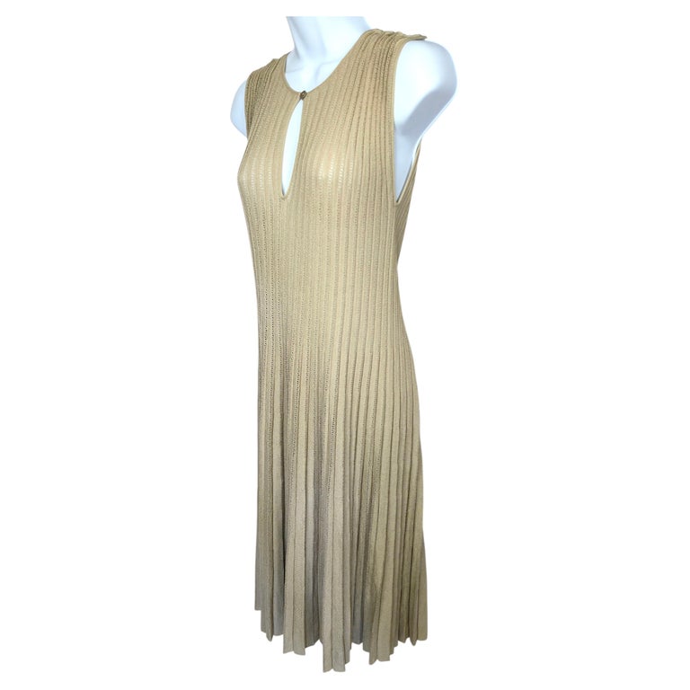 giorgio armani women's gray sleeveless pleated dress $650 Giorgio Armani Women's Gray Sleeveless Pleated Dress Size IT 42 US 6