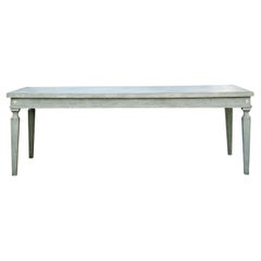 Giorgione Blue and Textural White Decors Dining Table