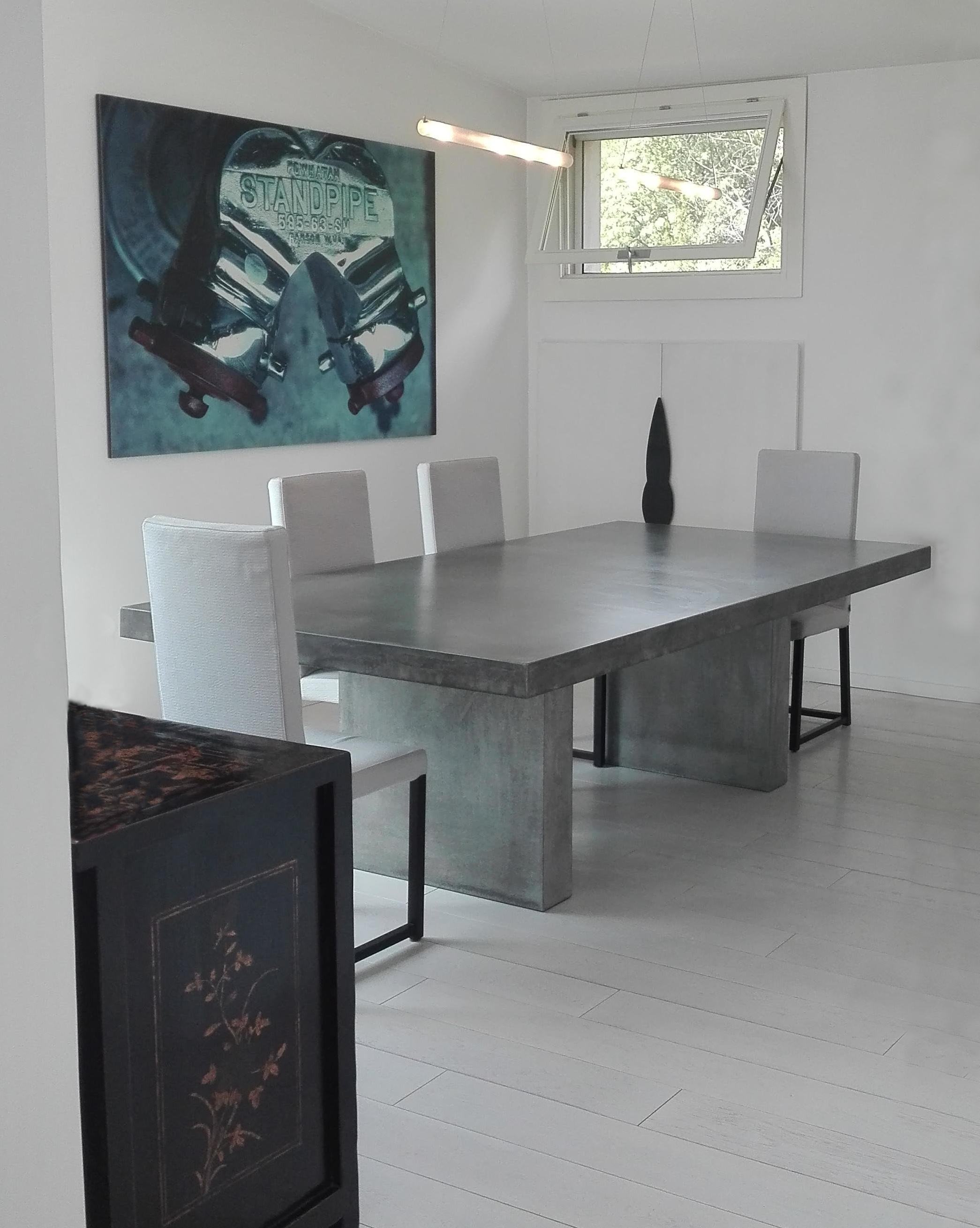 concrete dining room table