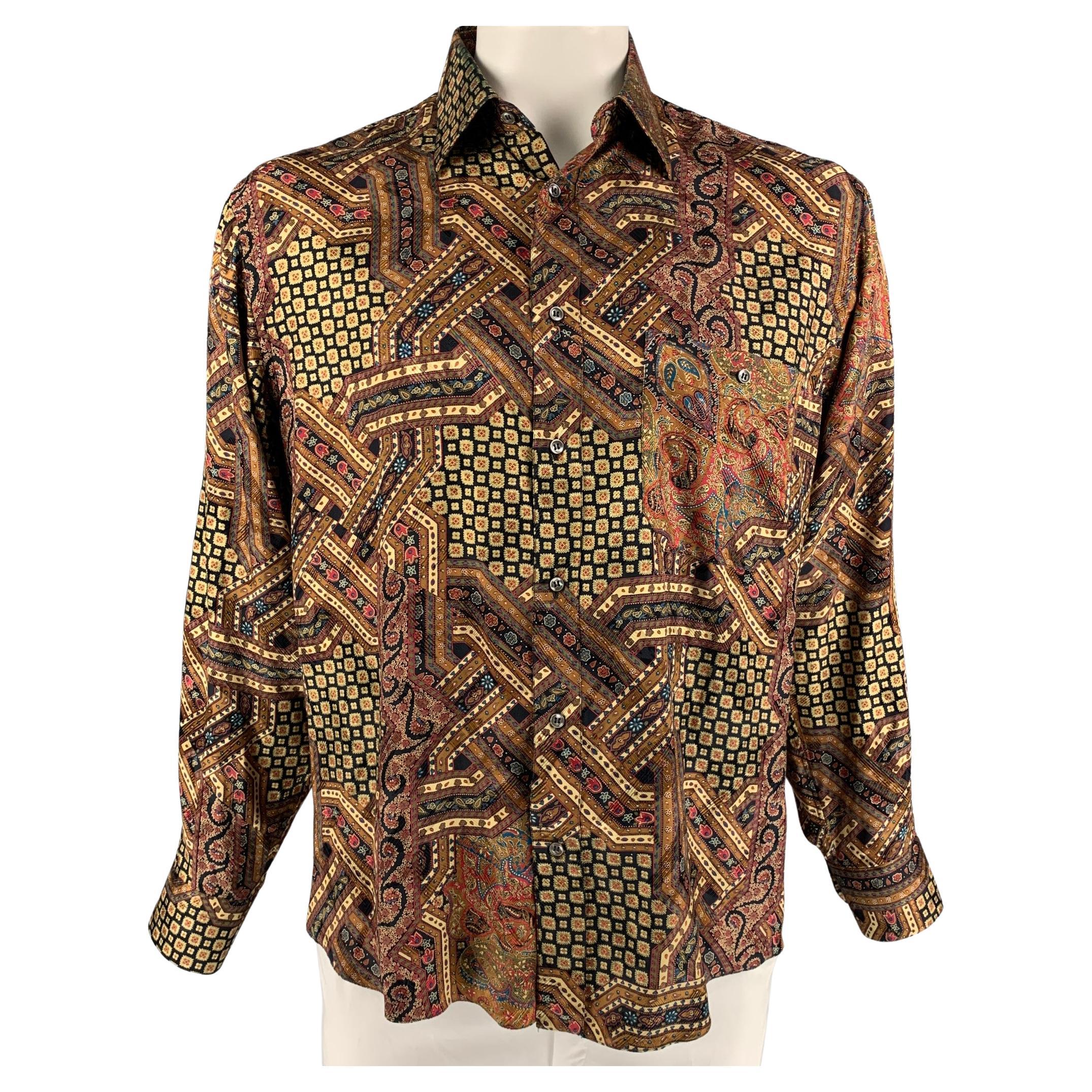 1920s Rose Printed Lamé Drop Waist Blouse With Tie Detail at 1stDibs