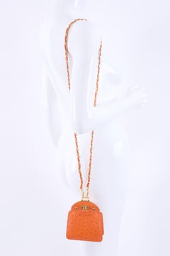 GIORGIO'S PALM BEACH Vintage Orange Ostrich Bag