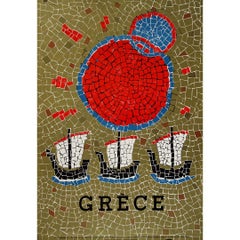 G. Vakirtzis created a captivating 1969 original travel poster for Greece