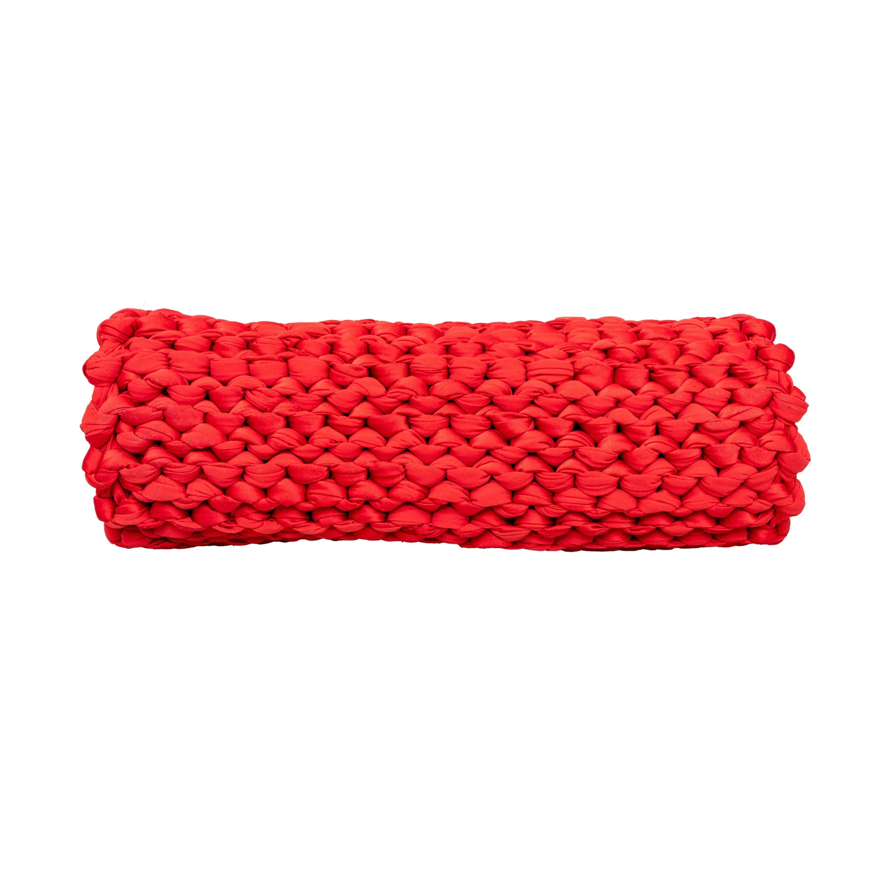 Giorgrio Armani Fabric Crotchet Handbag - '90s In Fair Condition For Sale In Milano, IT