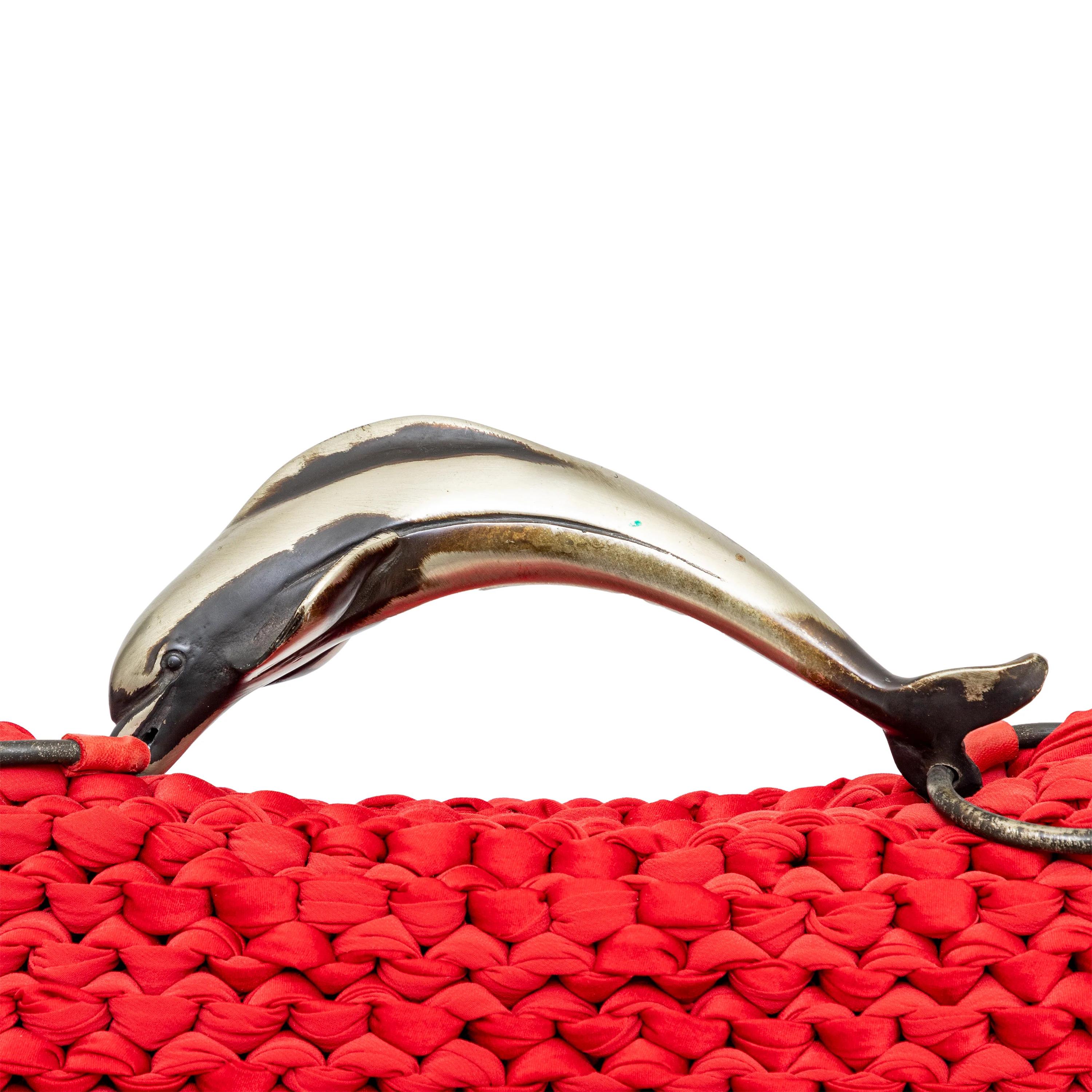 Giorgrio Armani Fabric Crotchet Handbag - '90s For Sale 1